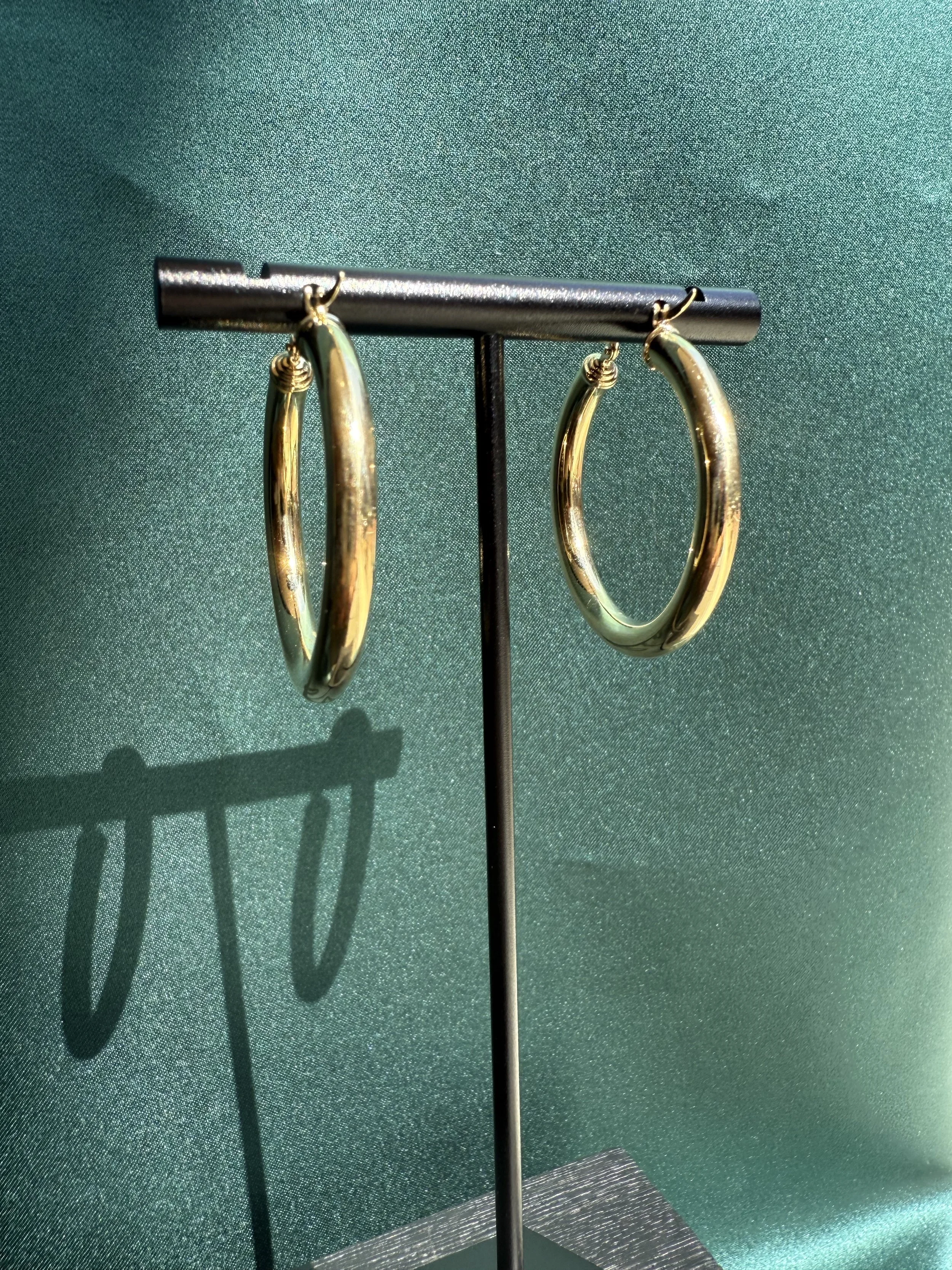 35mm Hoops - 14K Yellow Gold