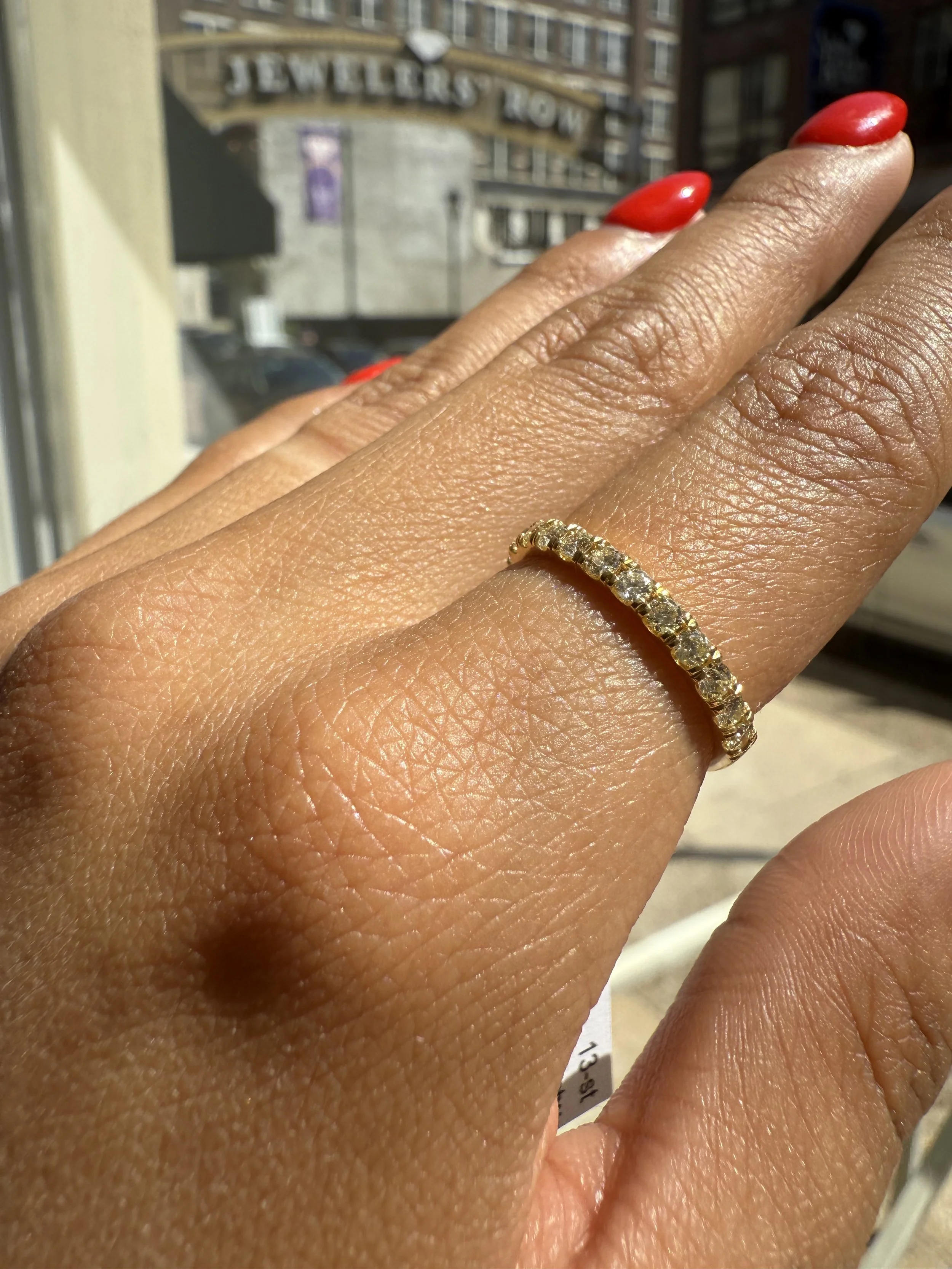 Micropave Half Band - 18K Yellow Gold