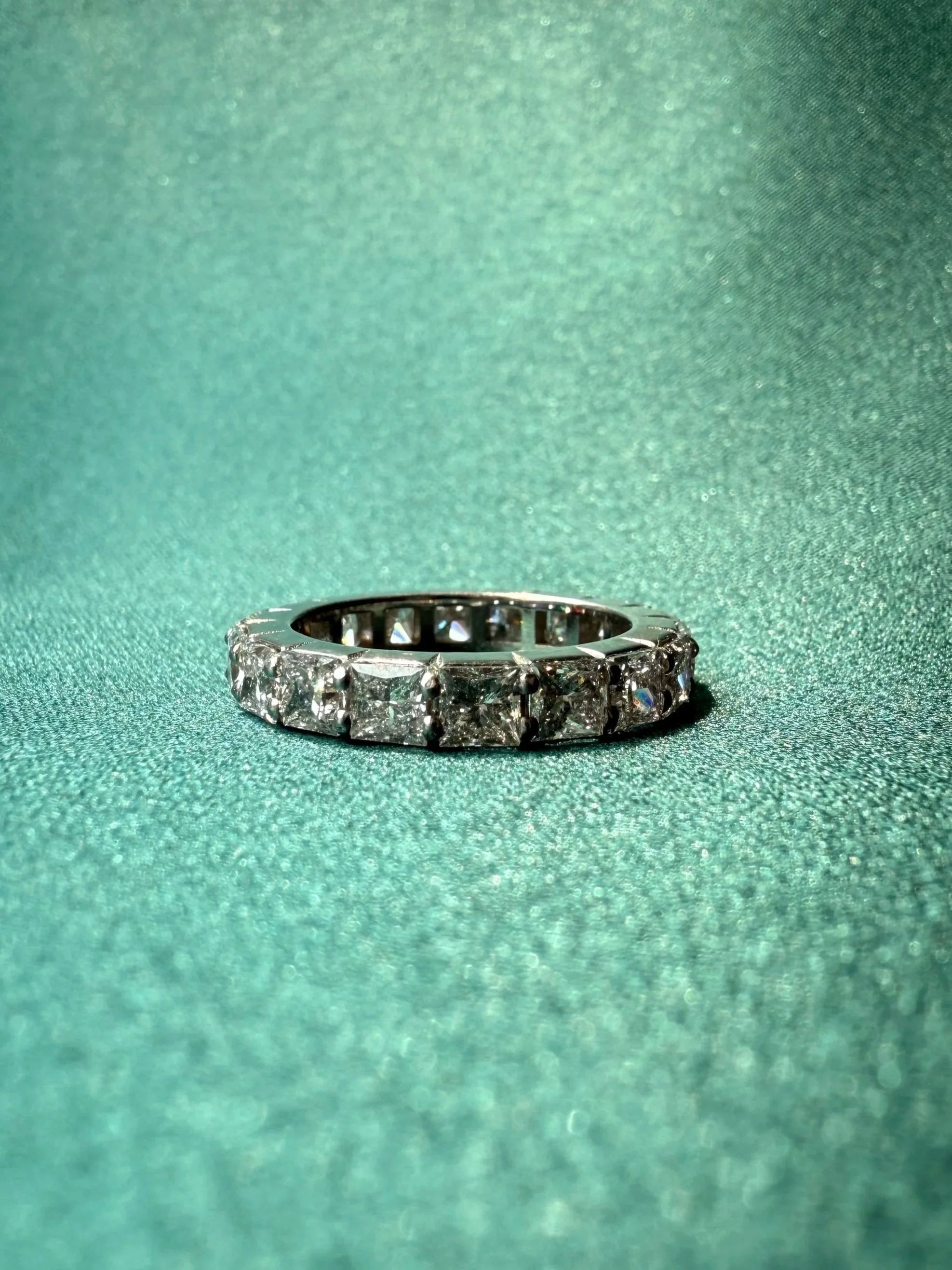 Princess Cut Eternity Band - 14K White Gold