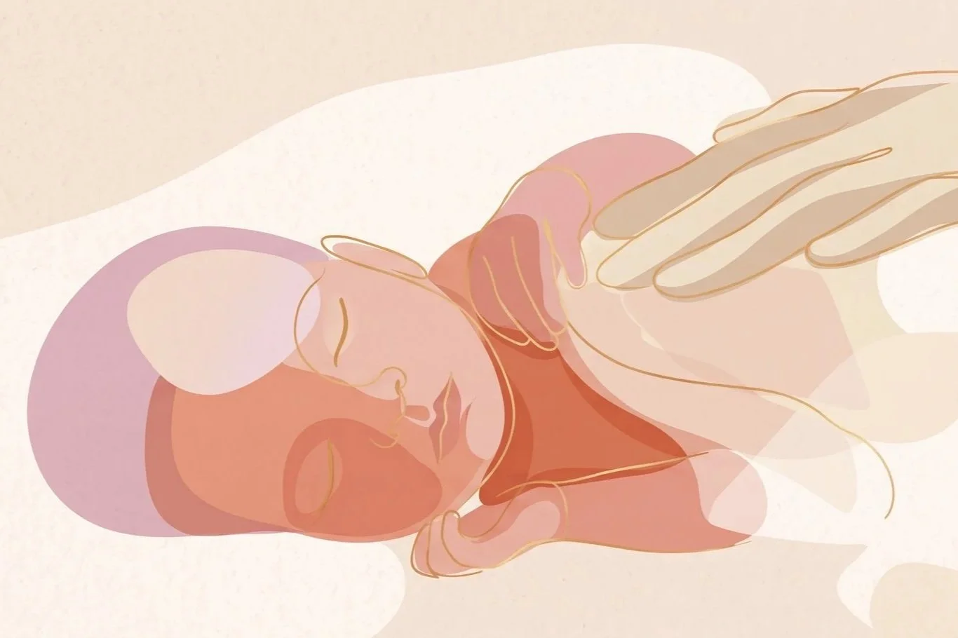Neonato che dorme serenamente, immagine per il percorso dalla gravidanza ai primi giorni post-parto.