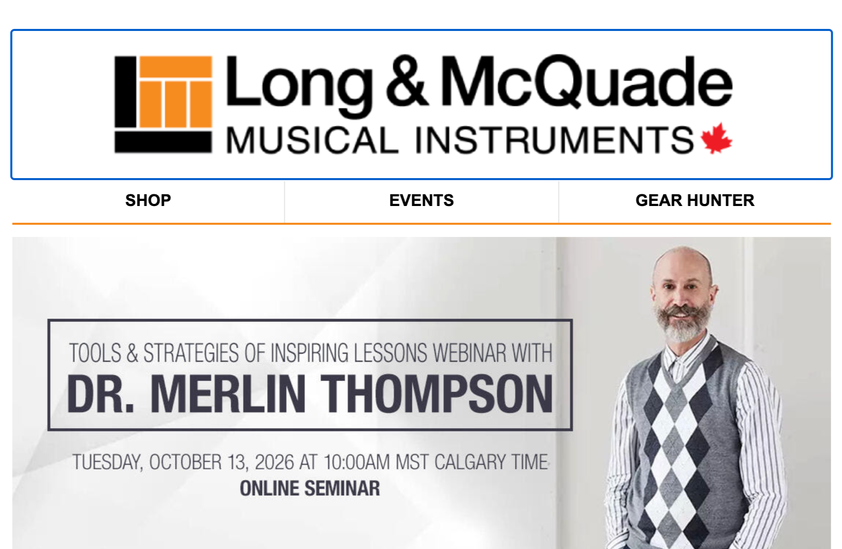 Inspiring Music Lessons: A Webinar with Dr. Merlin Thompson