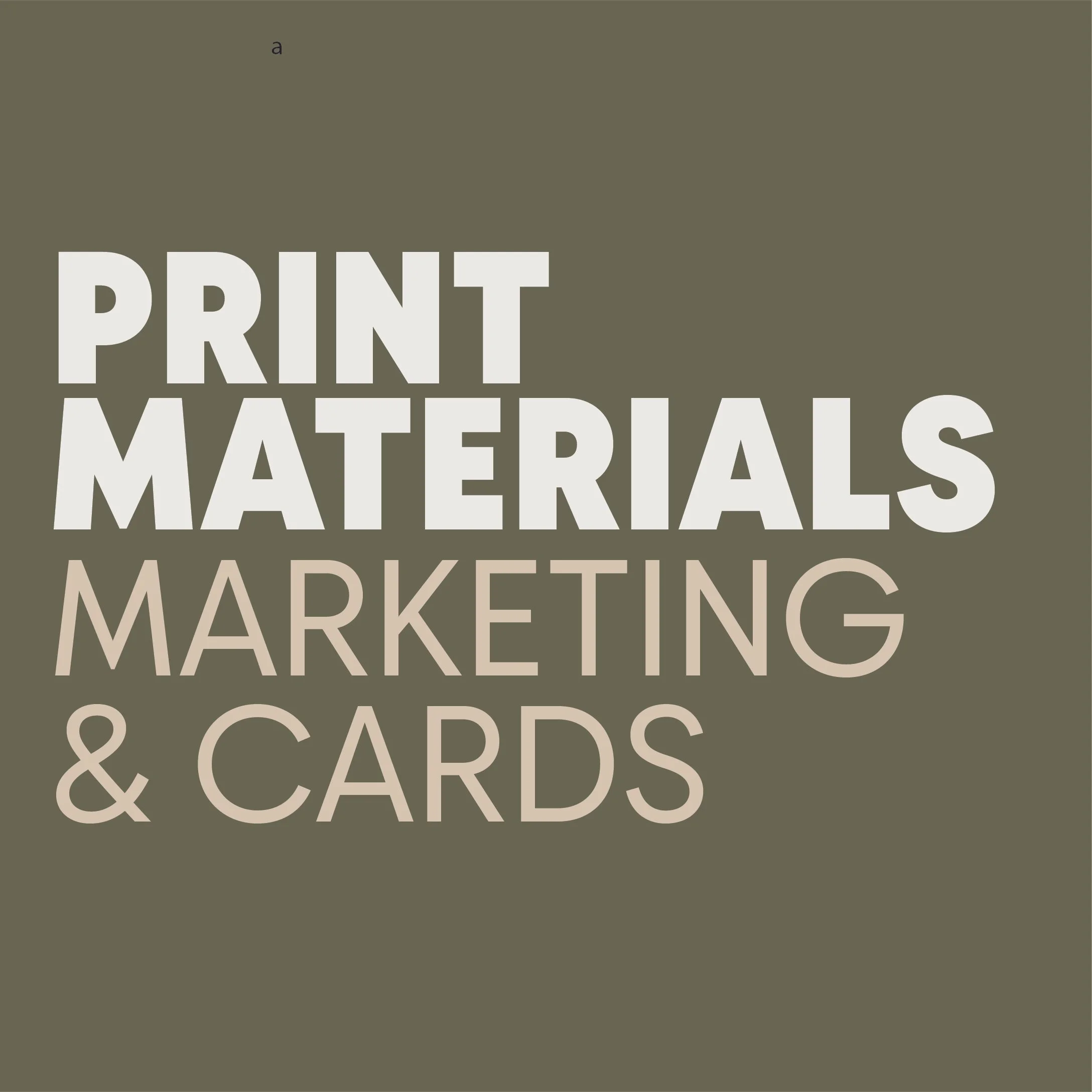 Print Materials