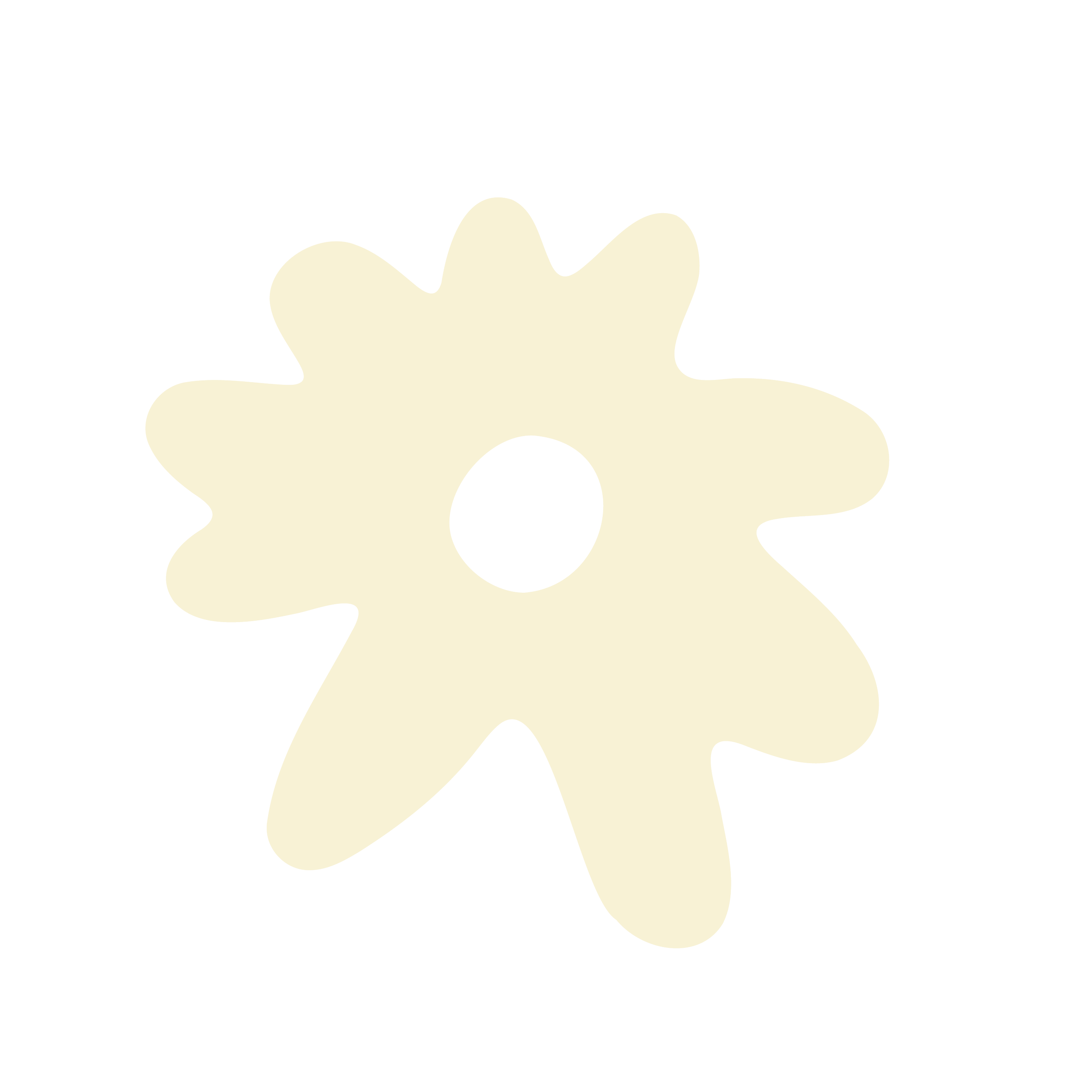 Abstract illustration of flower in beige