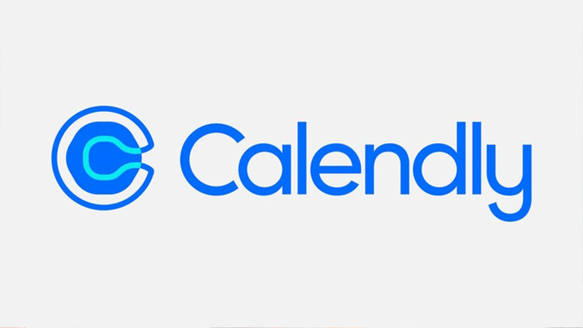 Calendly logo blue wording with blue C-shaped logo