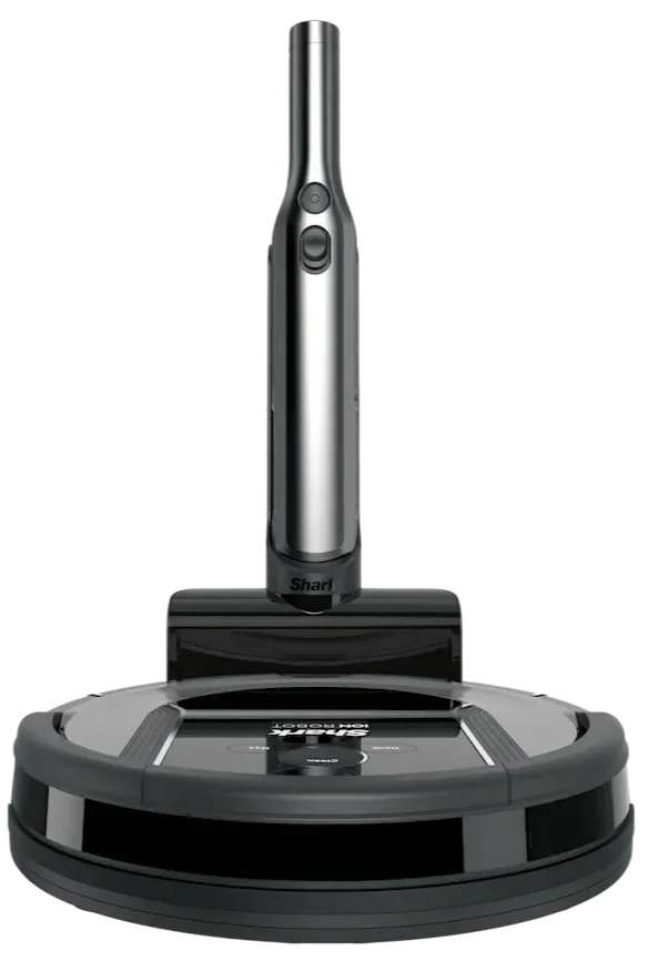 A robotic vacuum cleaner with a mop attachment.