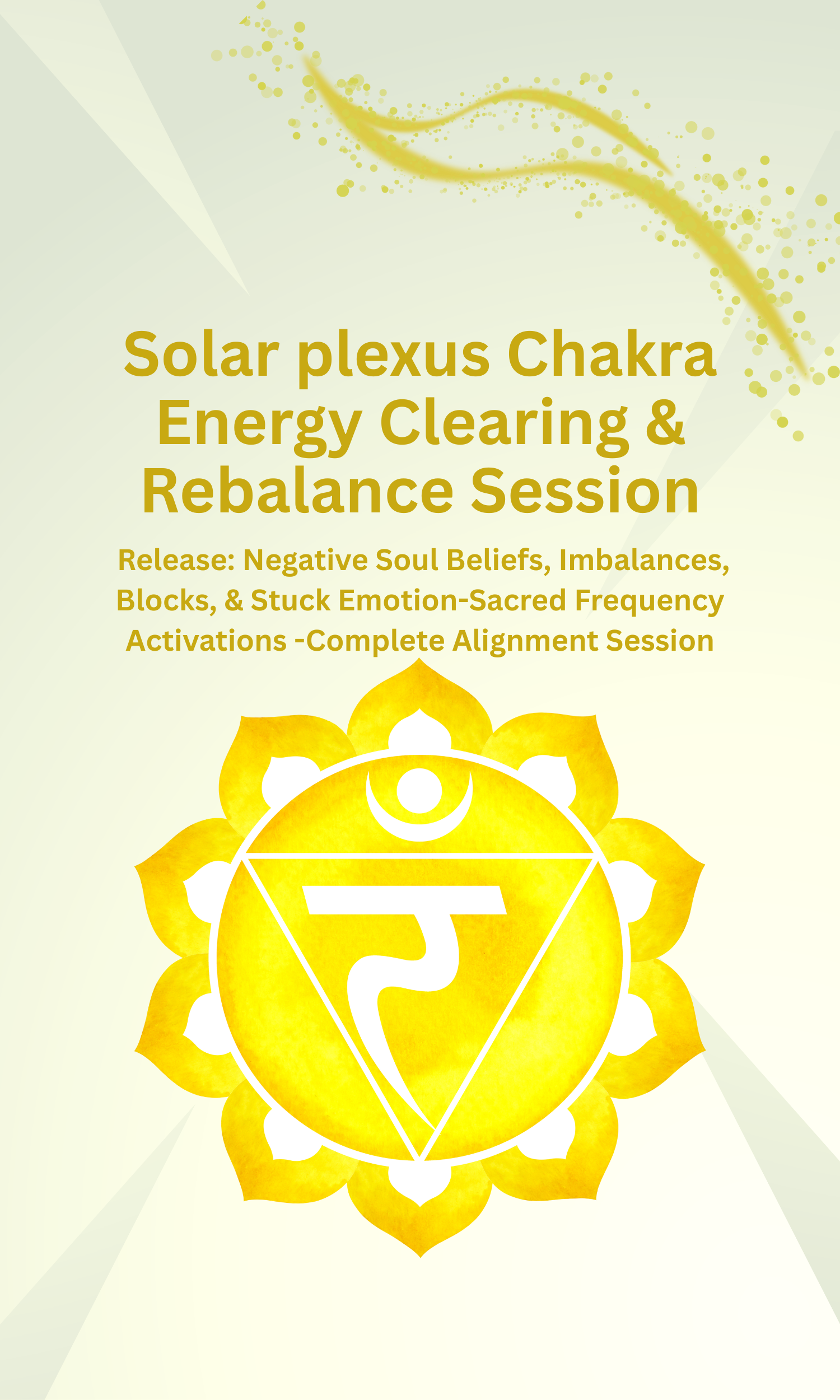 Solar Plexus Chakra Energy Clearing & Rebalance Session