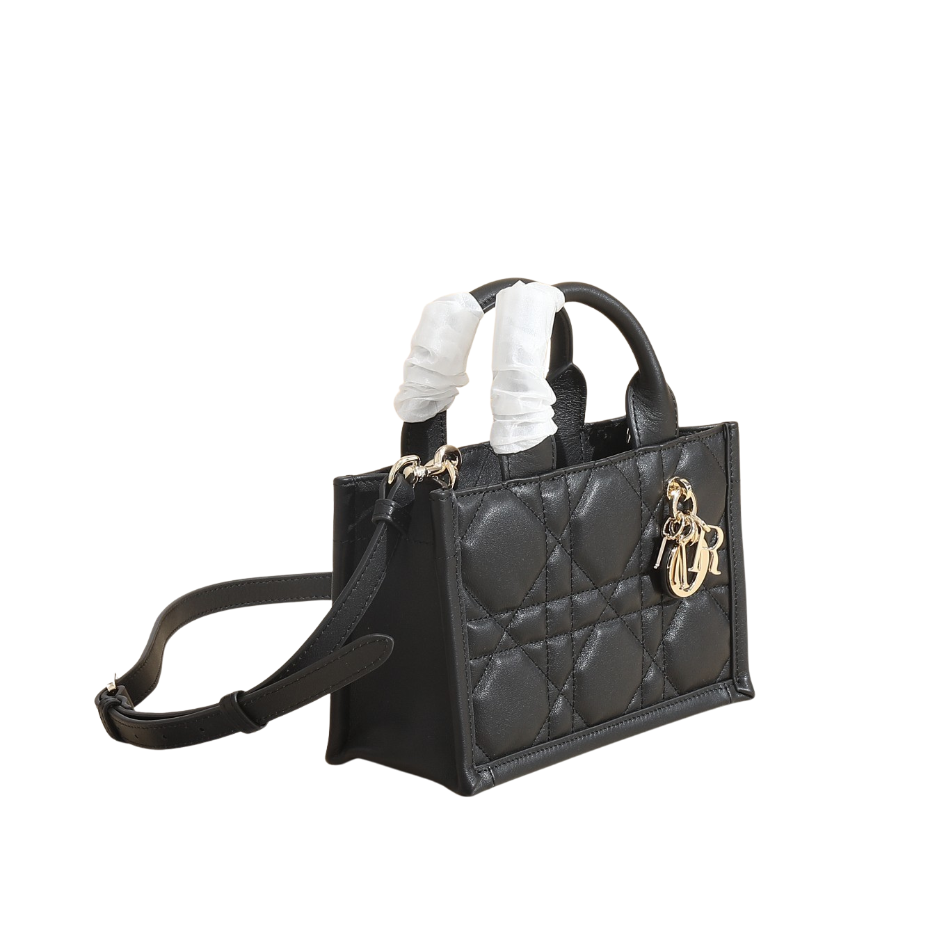 Small Lady Di*r My ABCDi*r Bag in Cannage Lambskin