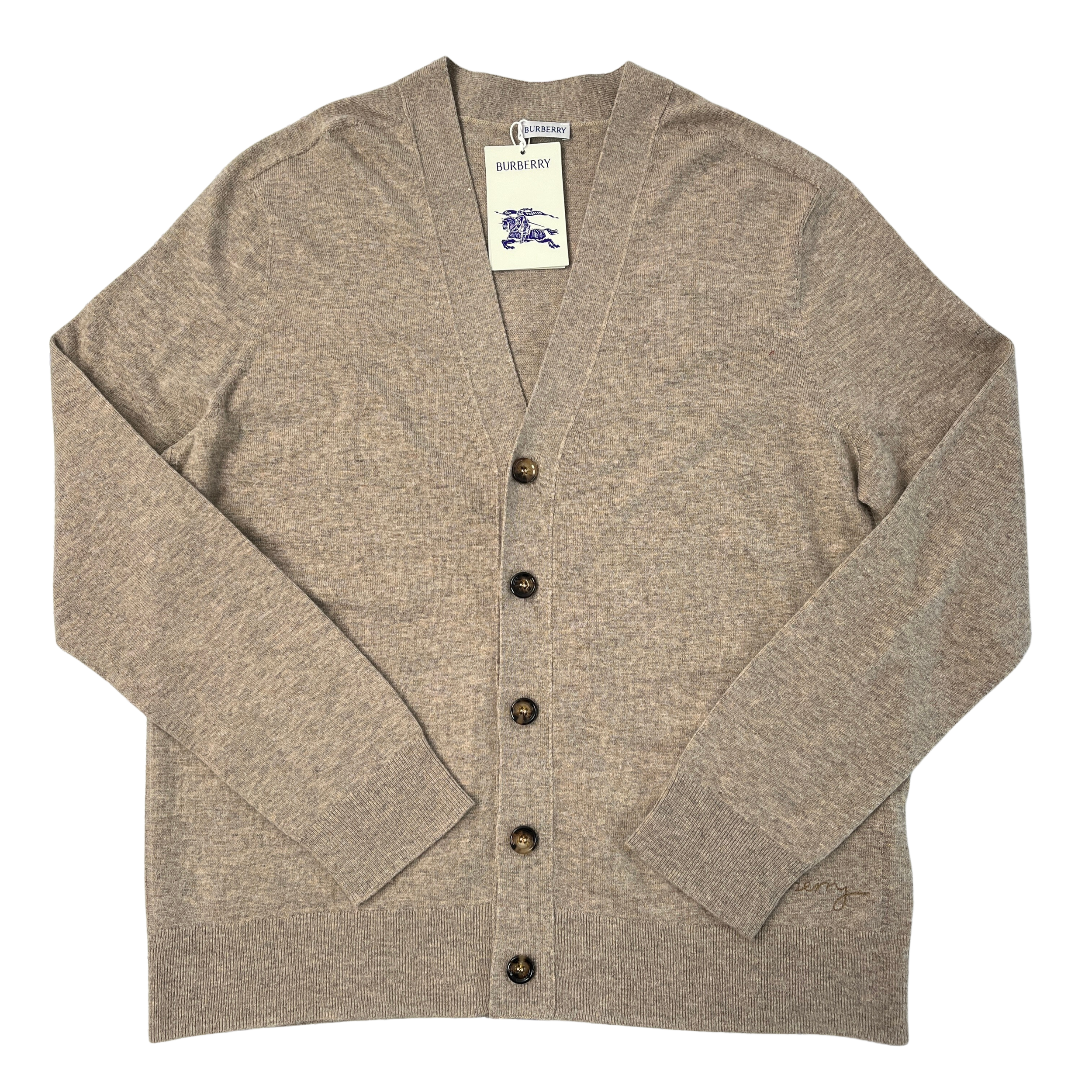 Burb*rry Cashmere-Blend Signature Cardigan
