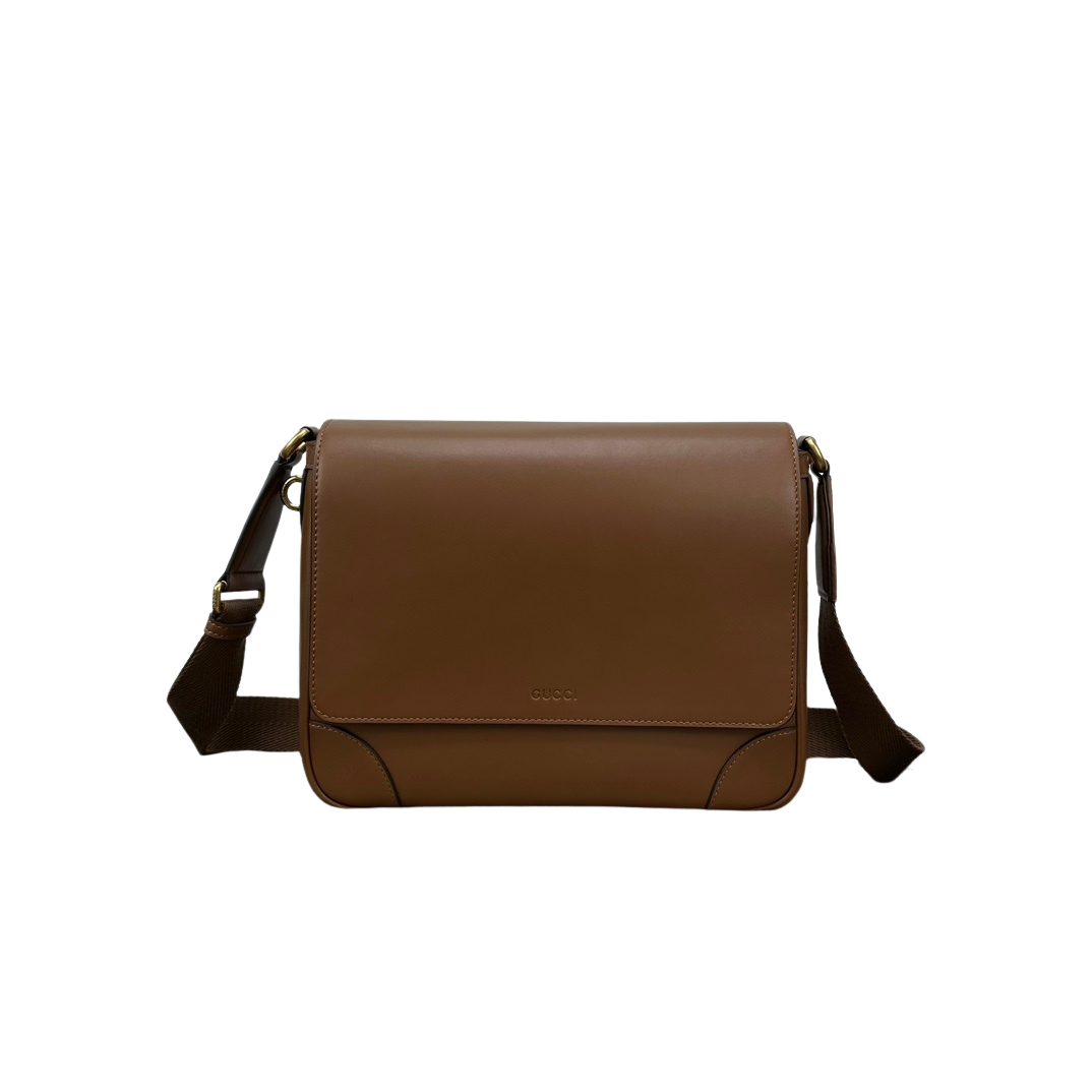 GG Leather Messenger Bag