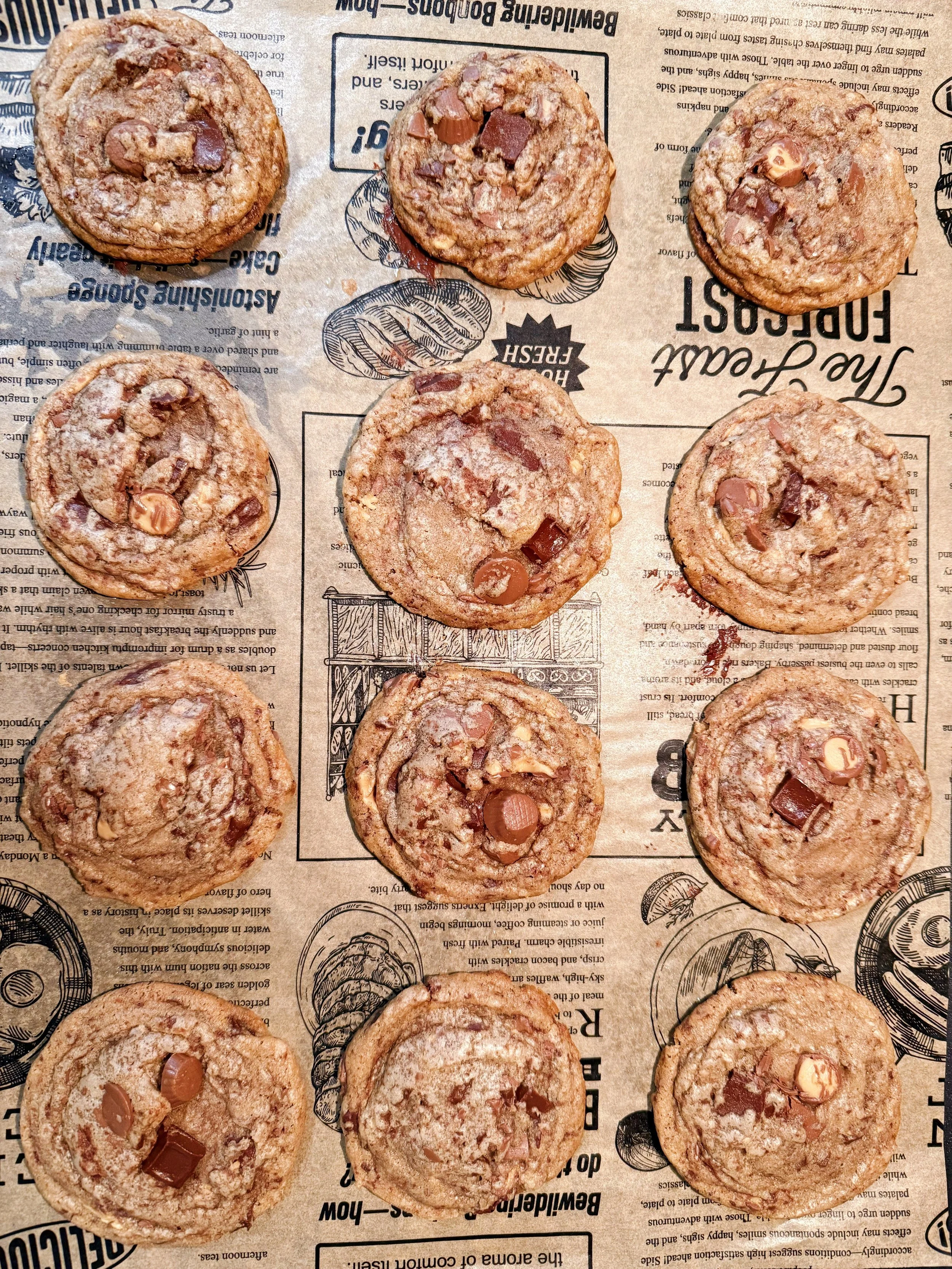 Peanut Butter Cup Chocolate Chip Cookies