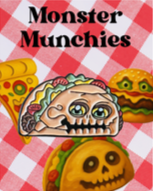 Enor taco monster enamel pin for his monster munchies collection