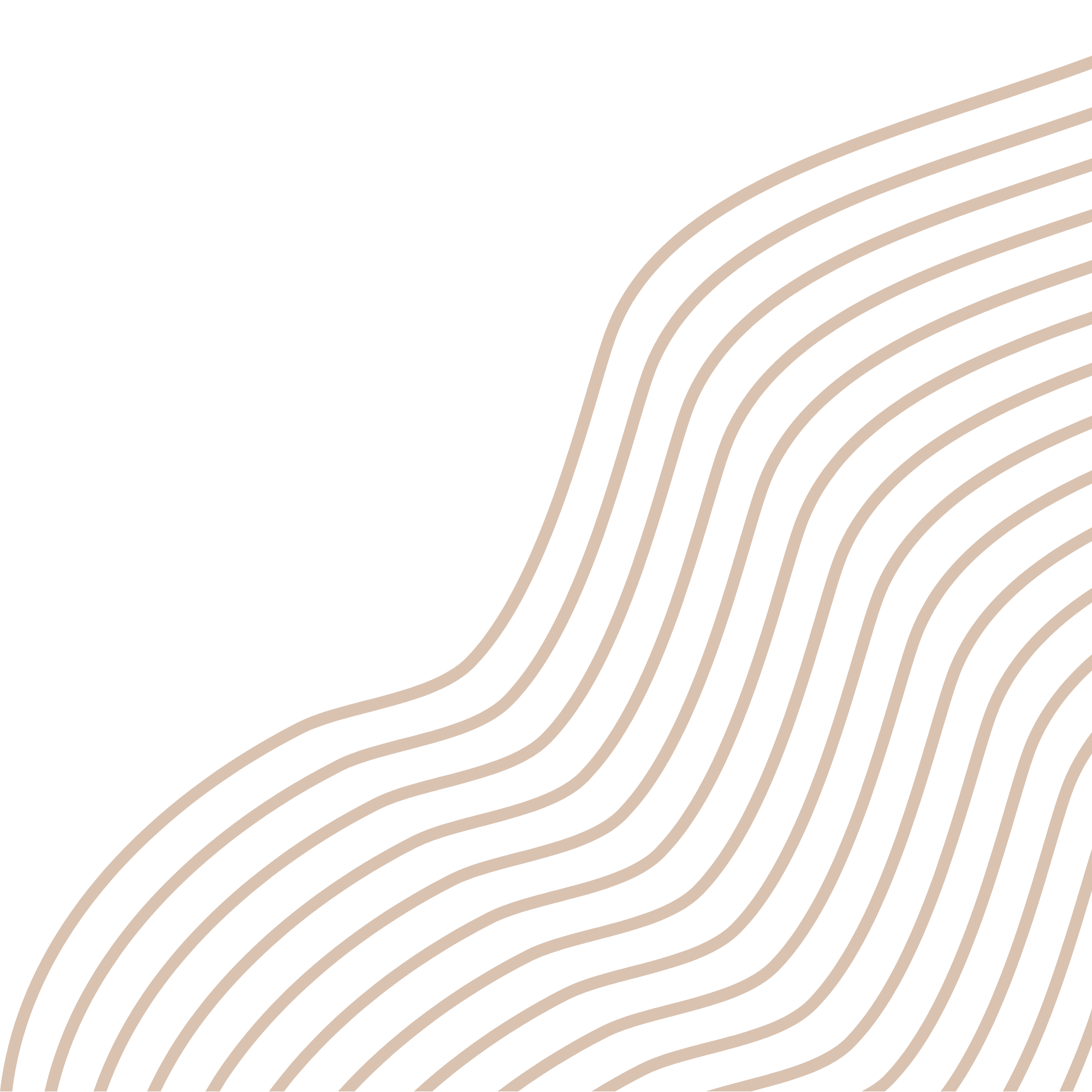 Black background with beige concentric curved lines on the right side.