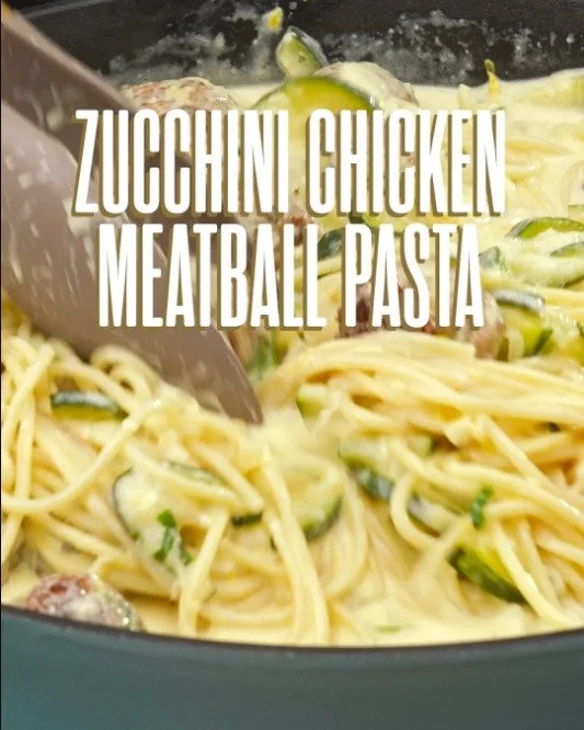 Zucchini Chicken Meatball Pasta