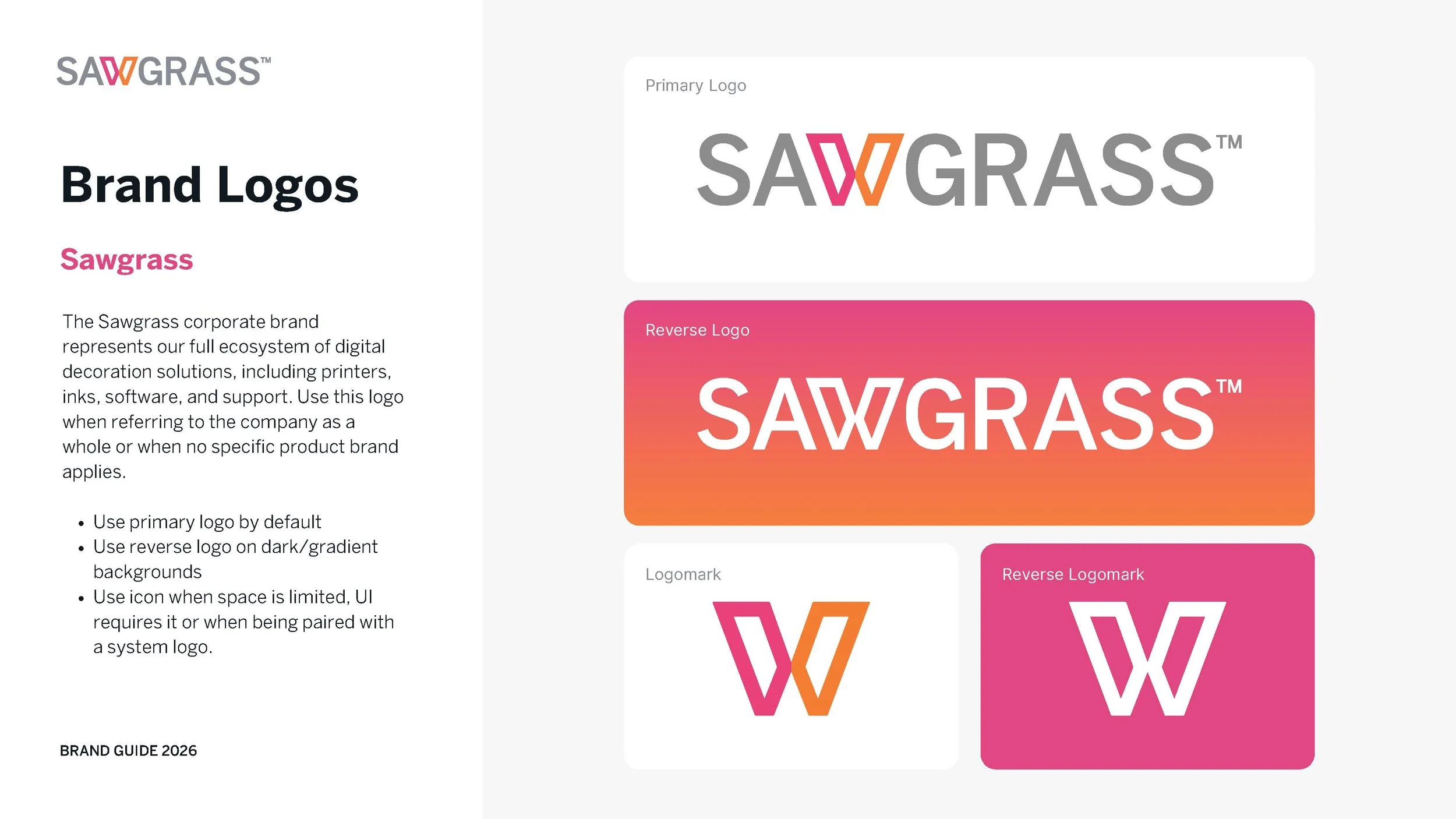 Sawgrass Brand Guidelines - Logos