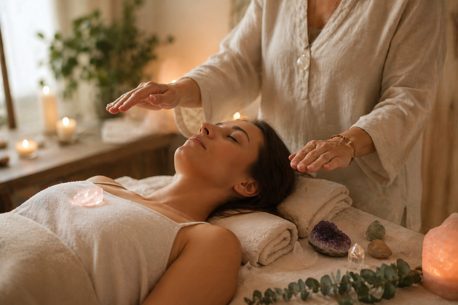 Spiritual wellness and holistic healing consultation session.