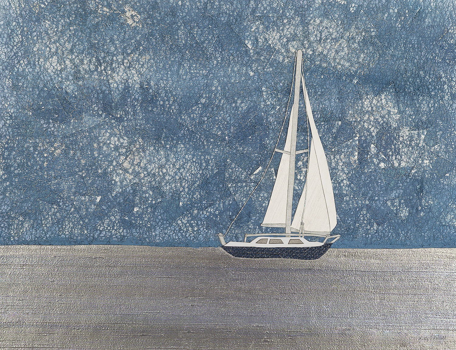 Sailboat on Shimmering Water
Mixed Media
12" x 15"H