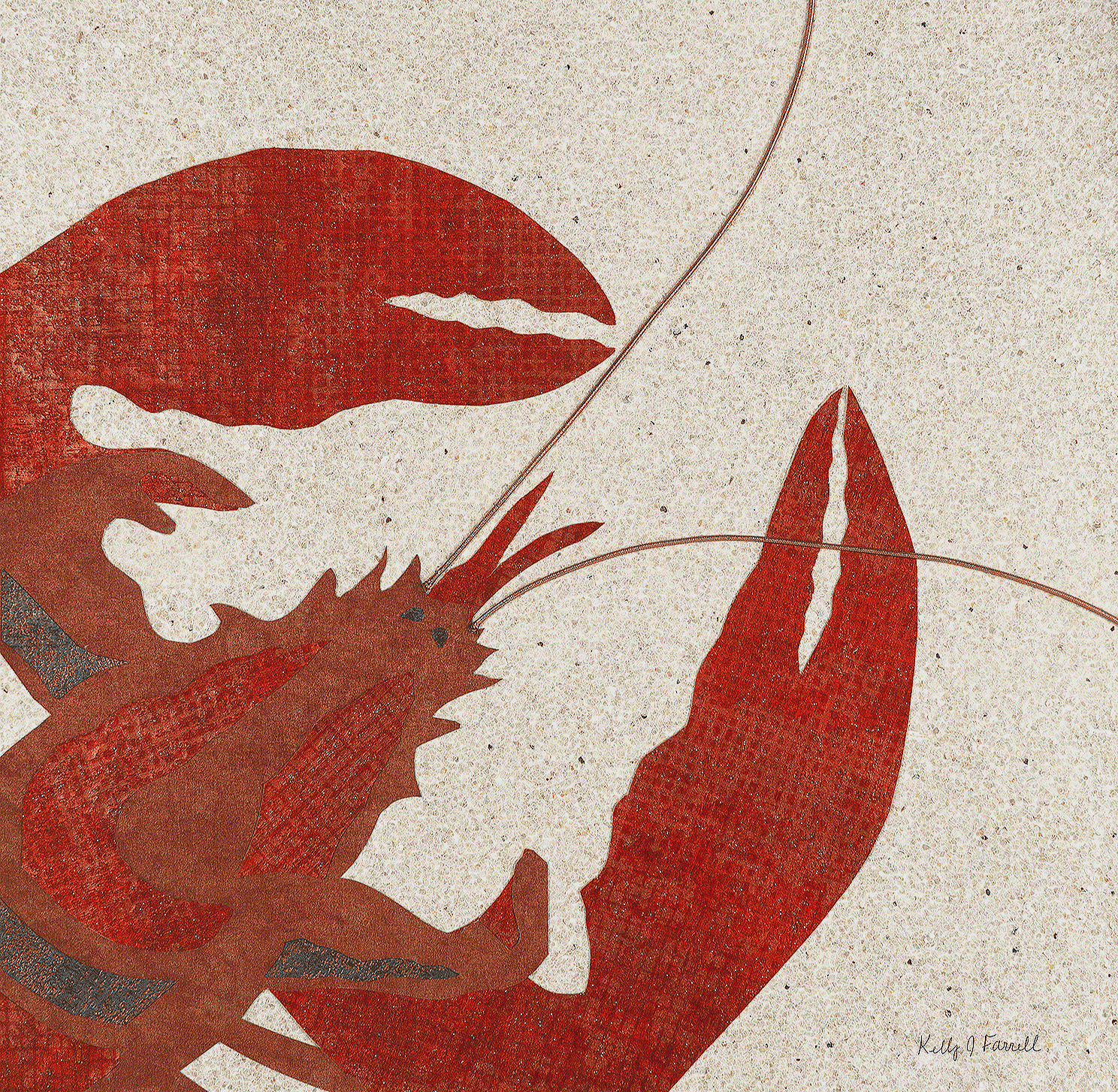 Lobster
Mixed Media
13" x 13"H