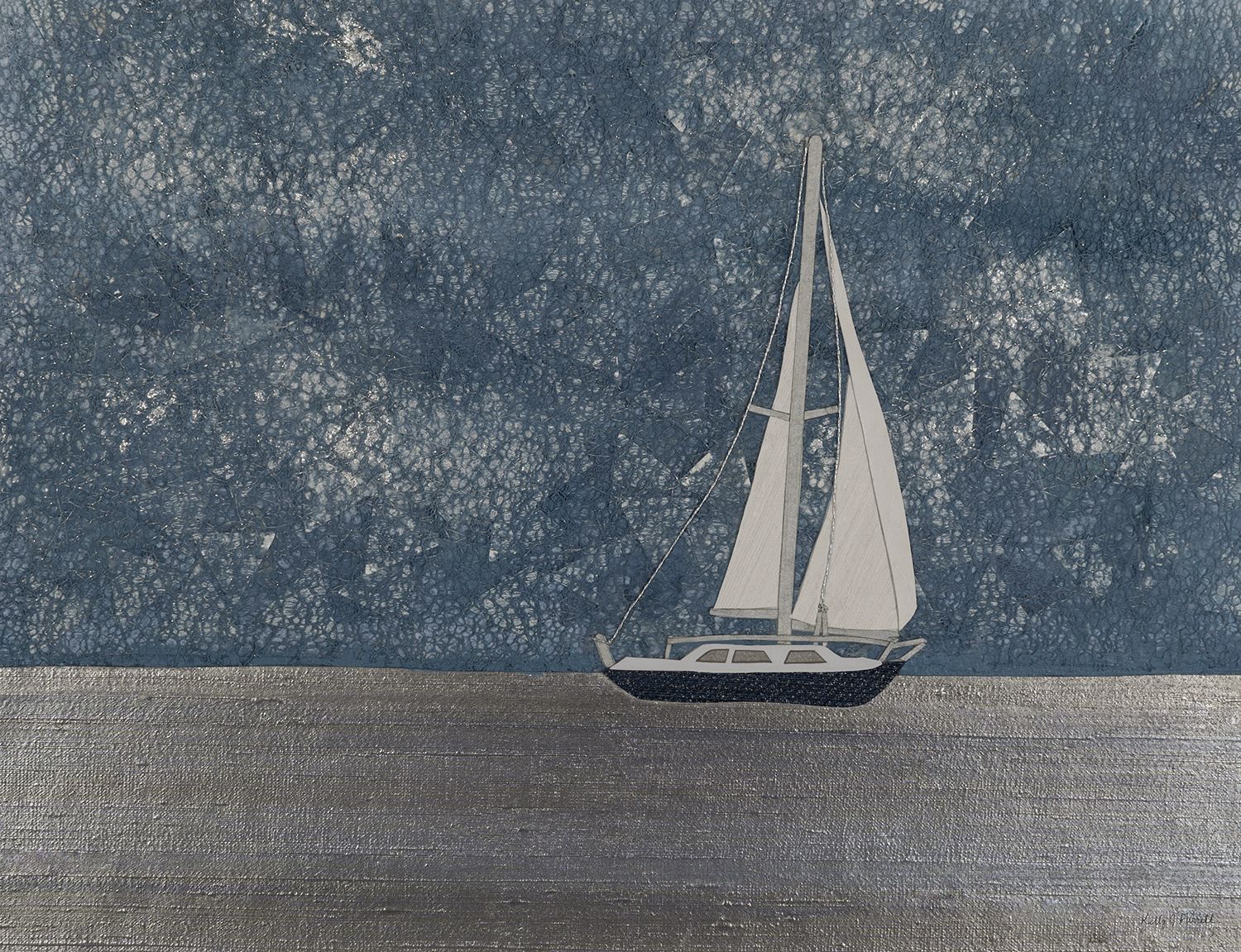 Sailboat on Shimmering Water