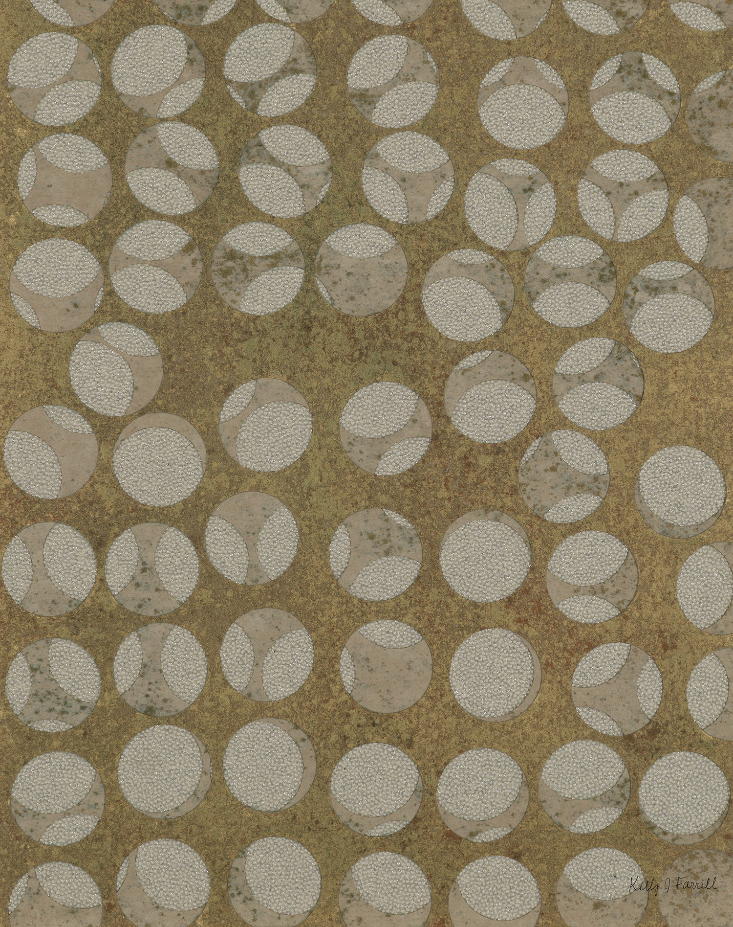 Circles Gold and Beige