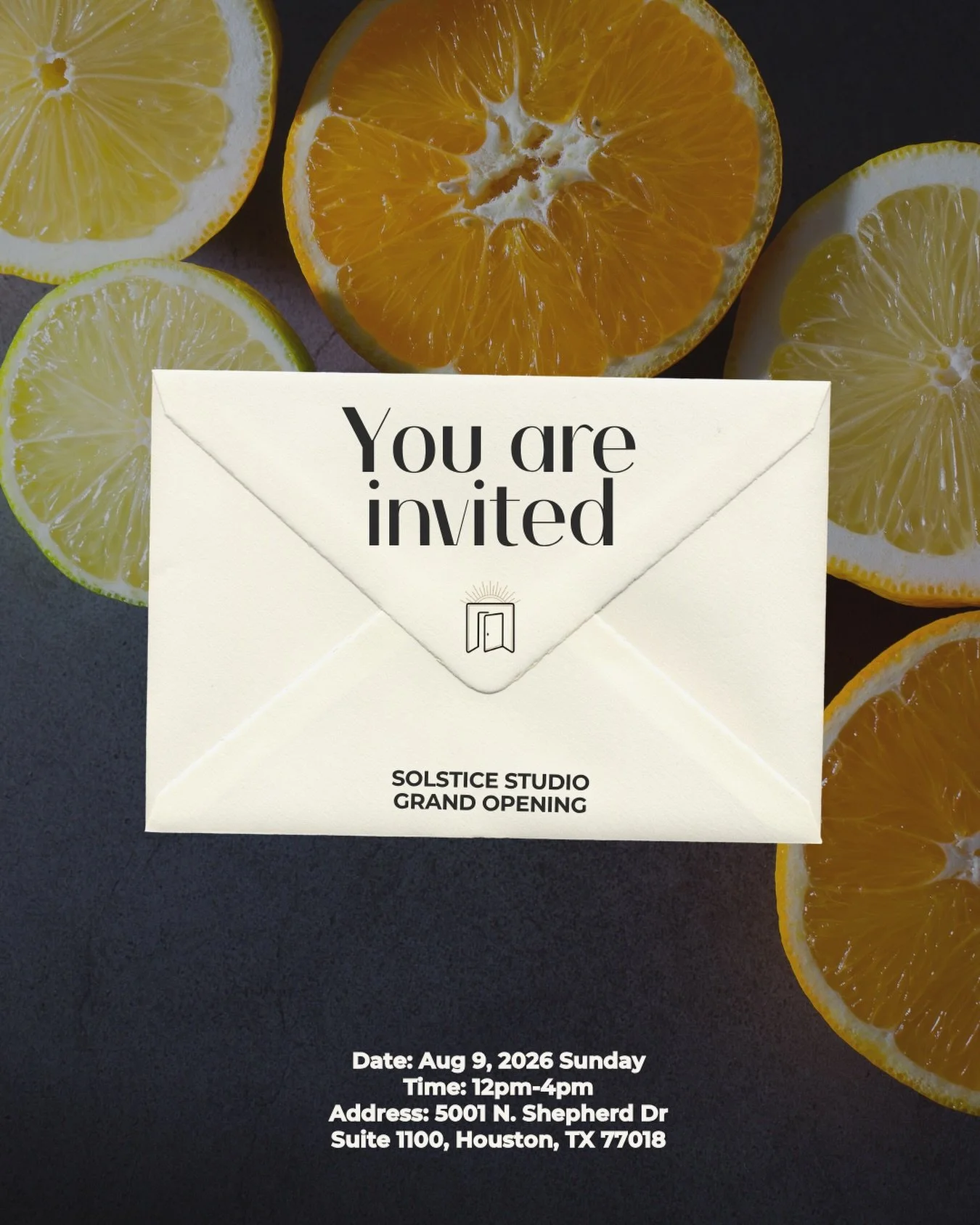 ☀️ YOU&rsquo;RE INVITED ☀️

After months of planning, painting, building, and bringing this dream to life, I&rsquo;m so excited to officially invite you to the grand opening of Solstice Studio.

Join us on Sunday, August 9 from 12&ndash;4 PM to tour 