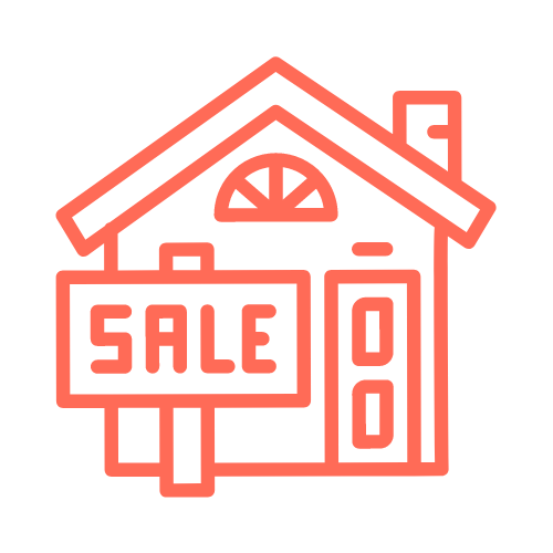 House with a sale sign in front.