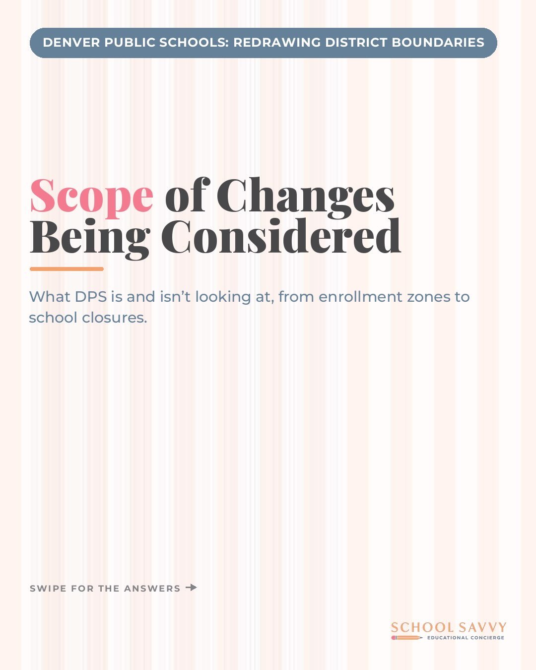 📌 What&rsquo;s actually on the table in DPS&rsquo;s boundary redraw, and what isn&rsquo;t?

Denver Public Schools says no decisions have been made yet. Here&rsquo;s what&rsquo;s being considered: adjusting boundary and zone lines, creating new enrol