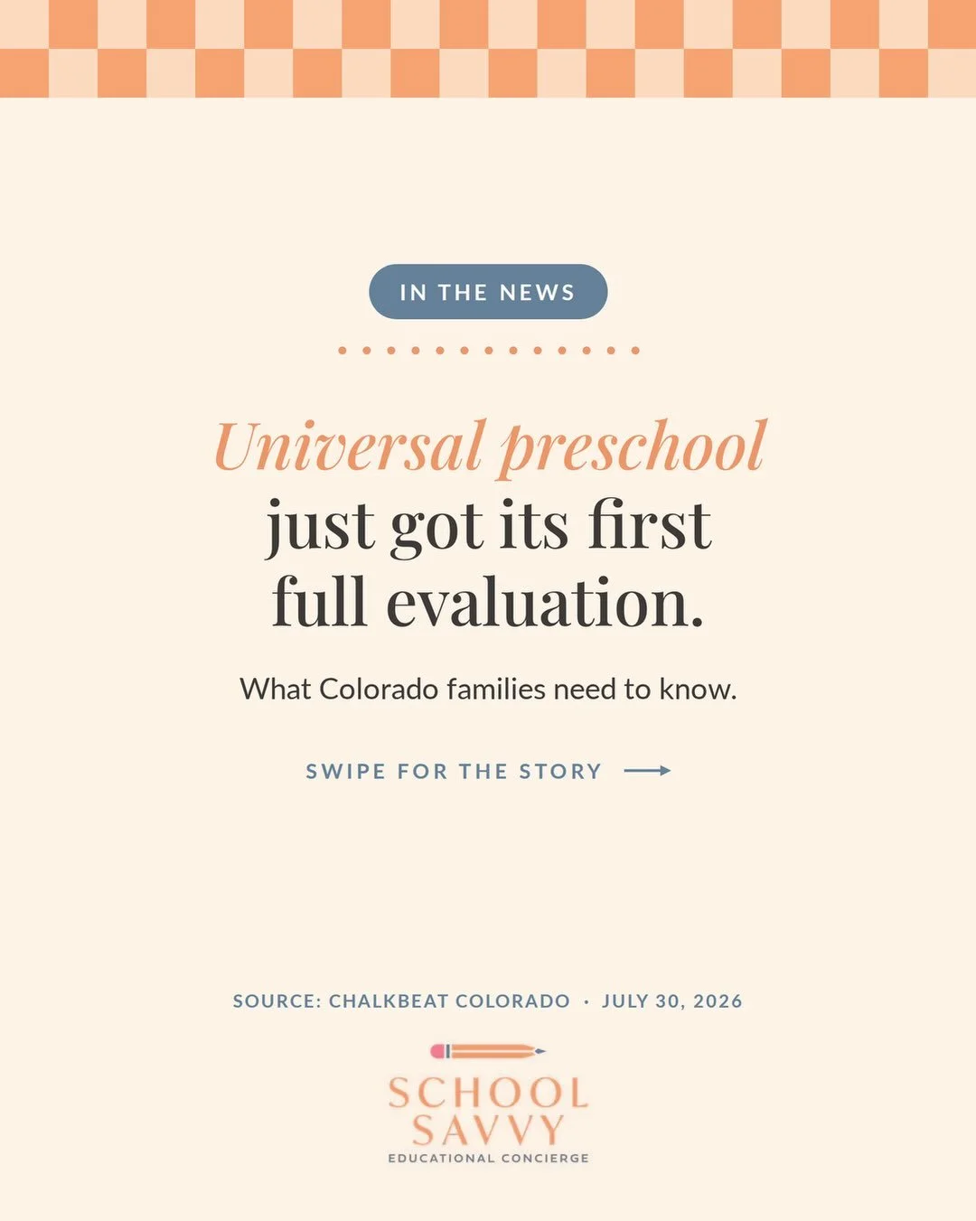 📚 In the News: Colorado Universal Preschool

A new state-mandated evaluation of Colorado&rsquo;s free preschool program says it is reaching a lot of kids, but that quality needs more attention. 🍎

Here&rsquo;s what to know:
✅ The $349 million progr