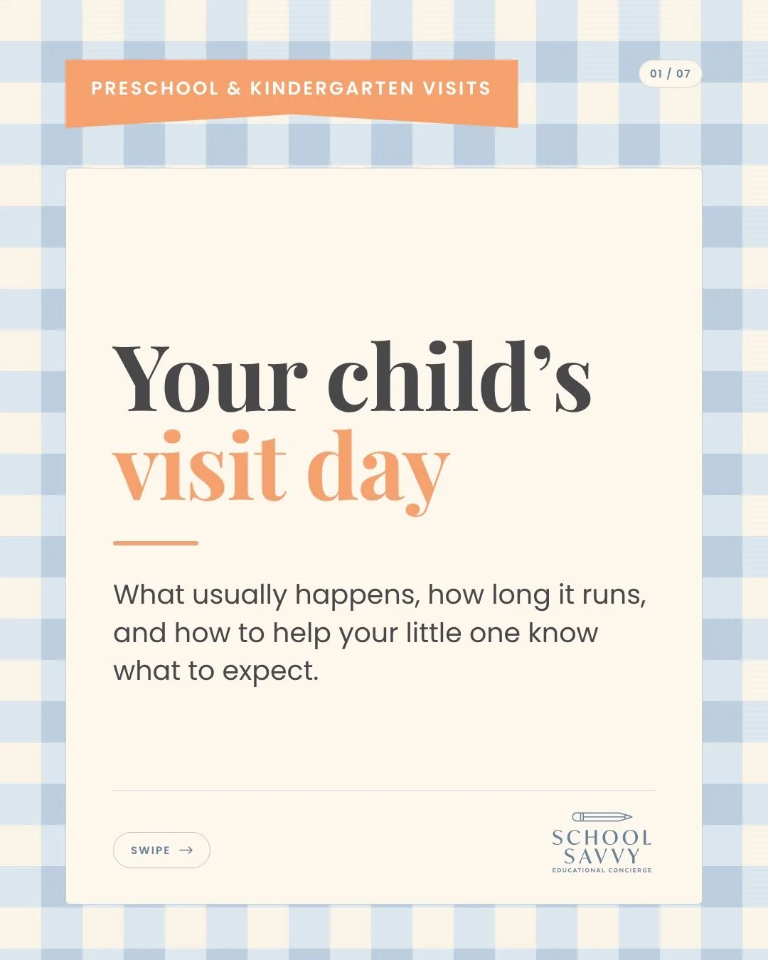 Preschool or kindergarten visit day coming up? 📌

You don&rsquo;t have to drill your child on practice! Instead, tell them what to expect: who they might see, what they&rsquo;ll do, where you&rsquo;ll be, and when you&rsquo;ll be back. Helping child
