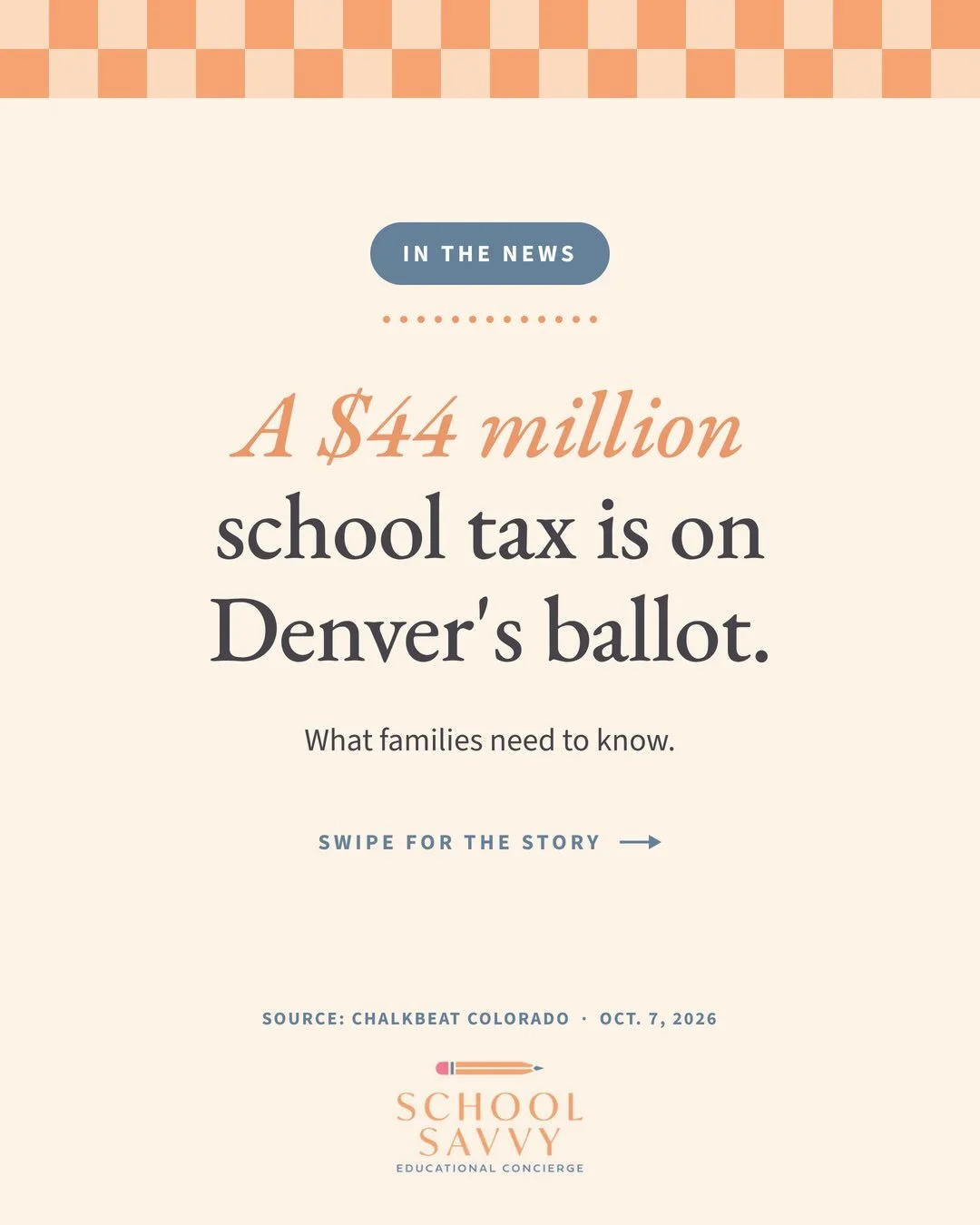 Denver parents, there&rsquo;s a school funding question on your November ballot. Here&rsquo;s what it would do. 🗳️

✏️ Ballot Issue 4A asks Denver voters to approve a $44 million tax increase to benefit Denver Public Schools.
✏️ $25.8 million would 