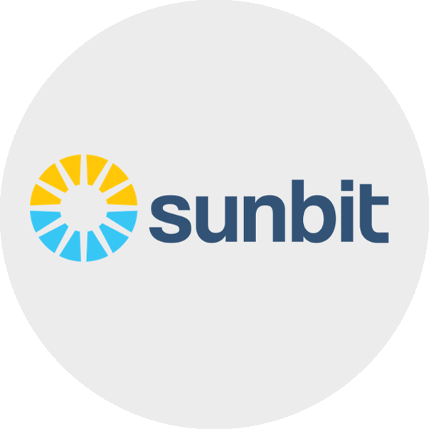 Sunbit logo with a circular graphic in yellow and blue next to the company name.