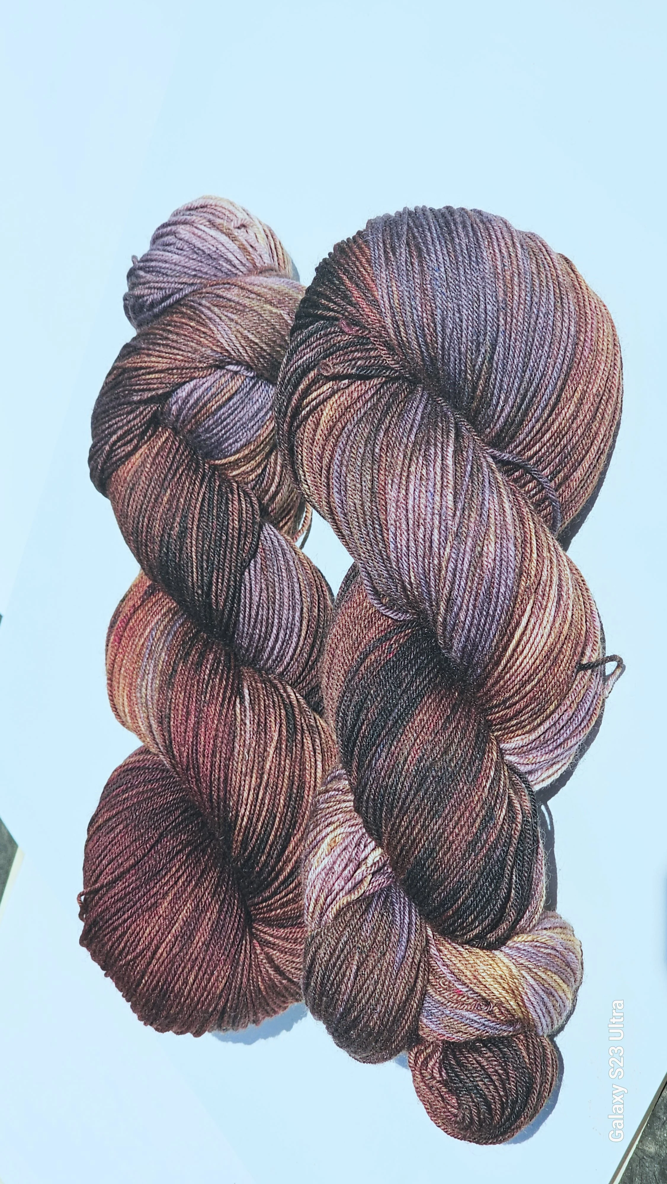 75%Fine Superwash Merino and25% Recycled nylon fingering/socks yarn