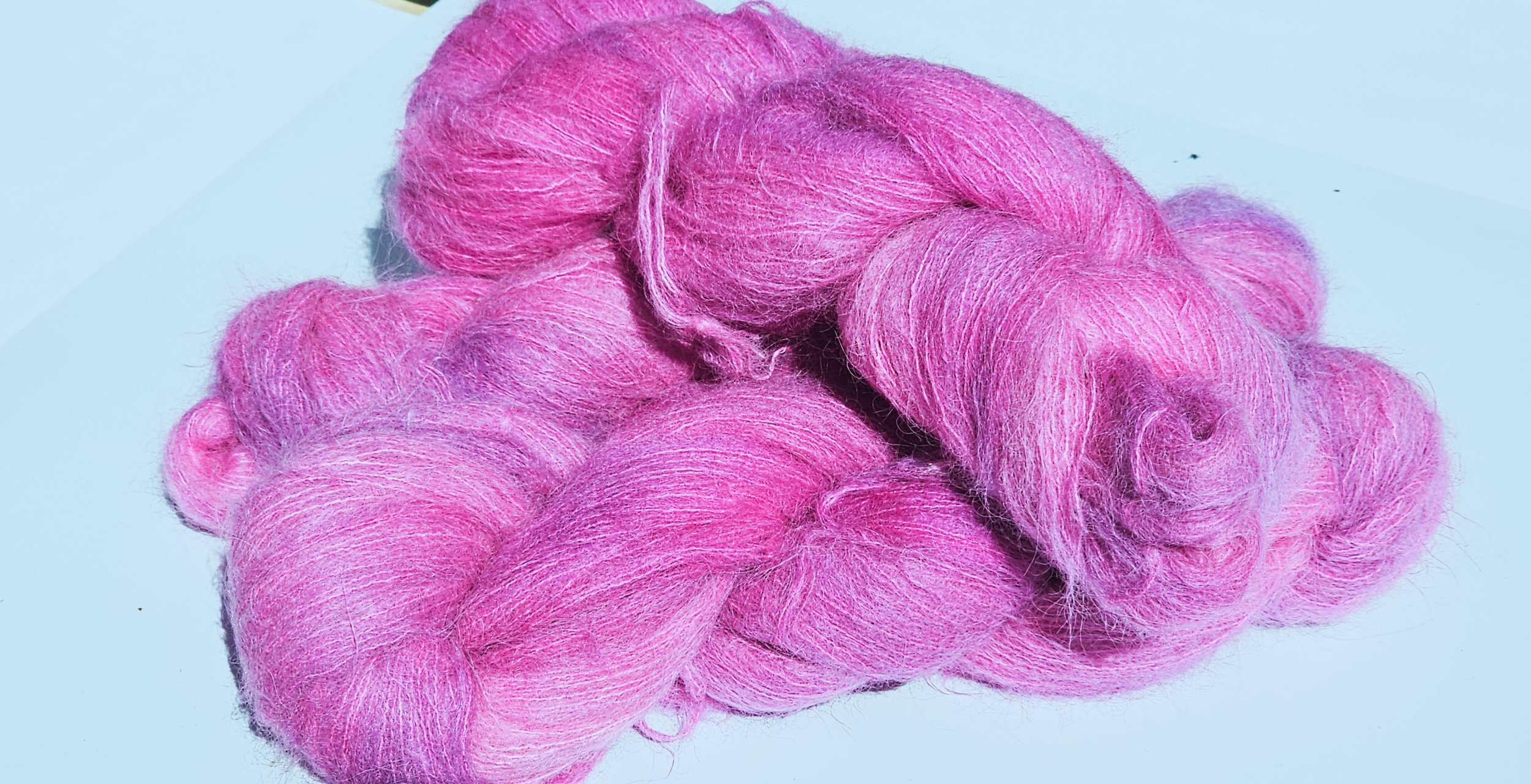 Hand Dyed Baby Suri Alpaca Silk Laceweight Yarn