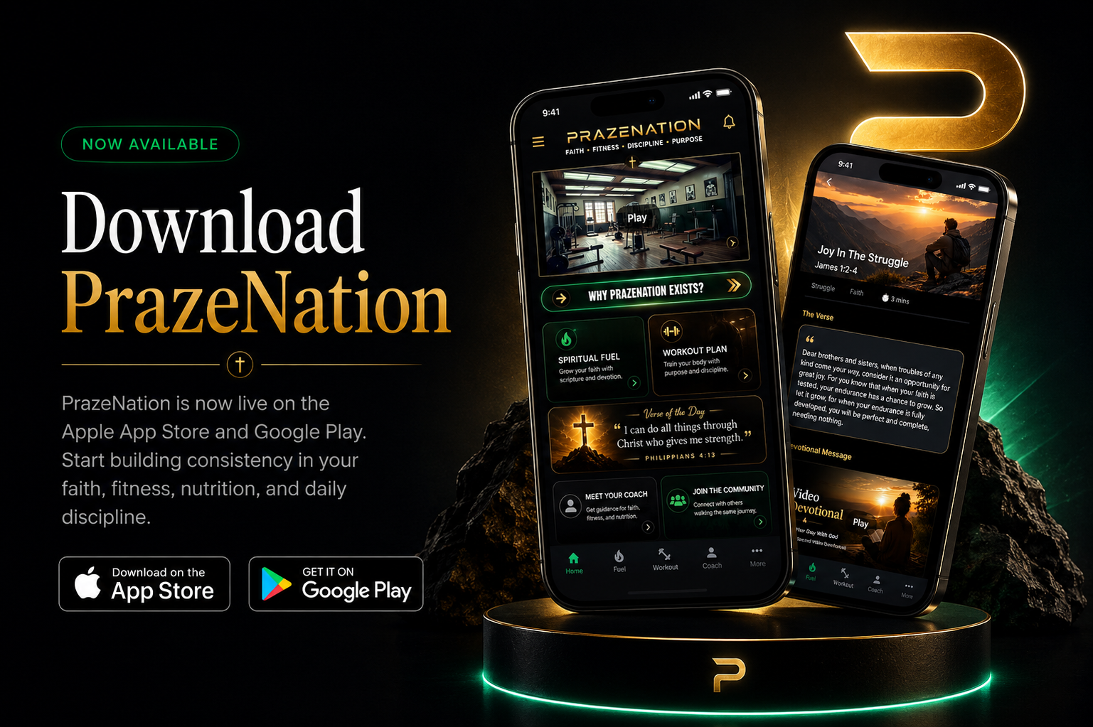 Download PrazeNation on the App Store and Google Play