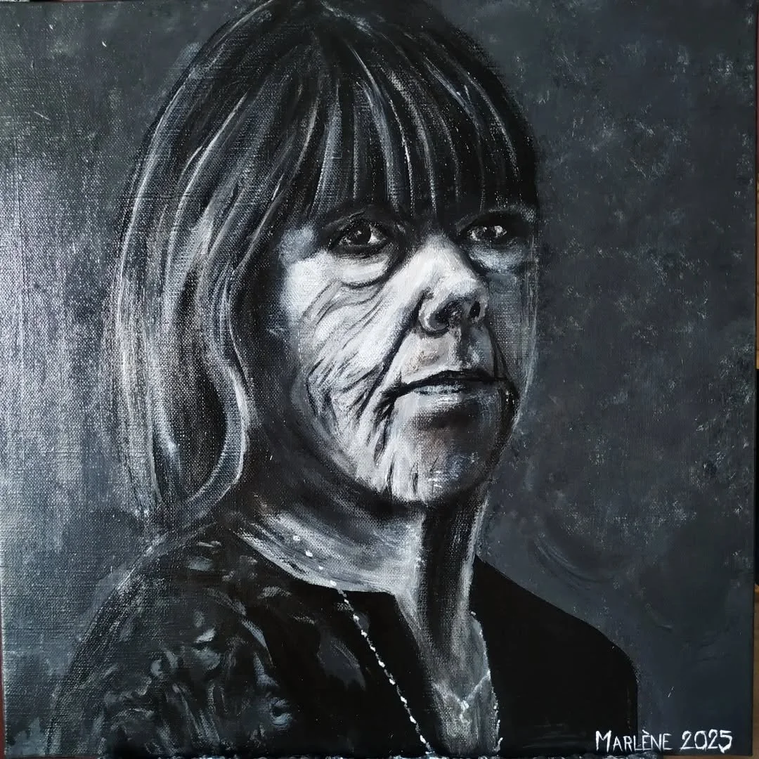 "Gis&egrave;le"
Acrylique sur toile de lin 40*40

#acrylicpainting #blackandwhitepainting #noiretblanc #noir #blanc #femmeartiste #feminism #affairemazan #gisele #pelicot #portrait #portraitfemme #painting #femmeartistepeintre #frenchartist