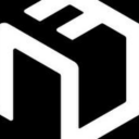 Black and white abstract geometric shape