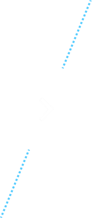 A diagram illustrating a system with components and flow directions, featuring dotted blue lines connecting elements on a black background.