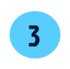 Blue circle with the number 3 in it