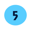 Blue circle with the number 5 inside