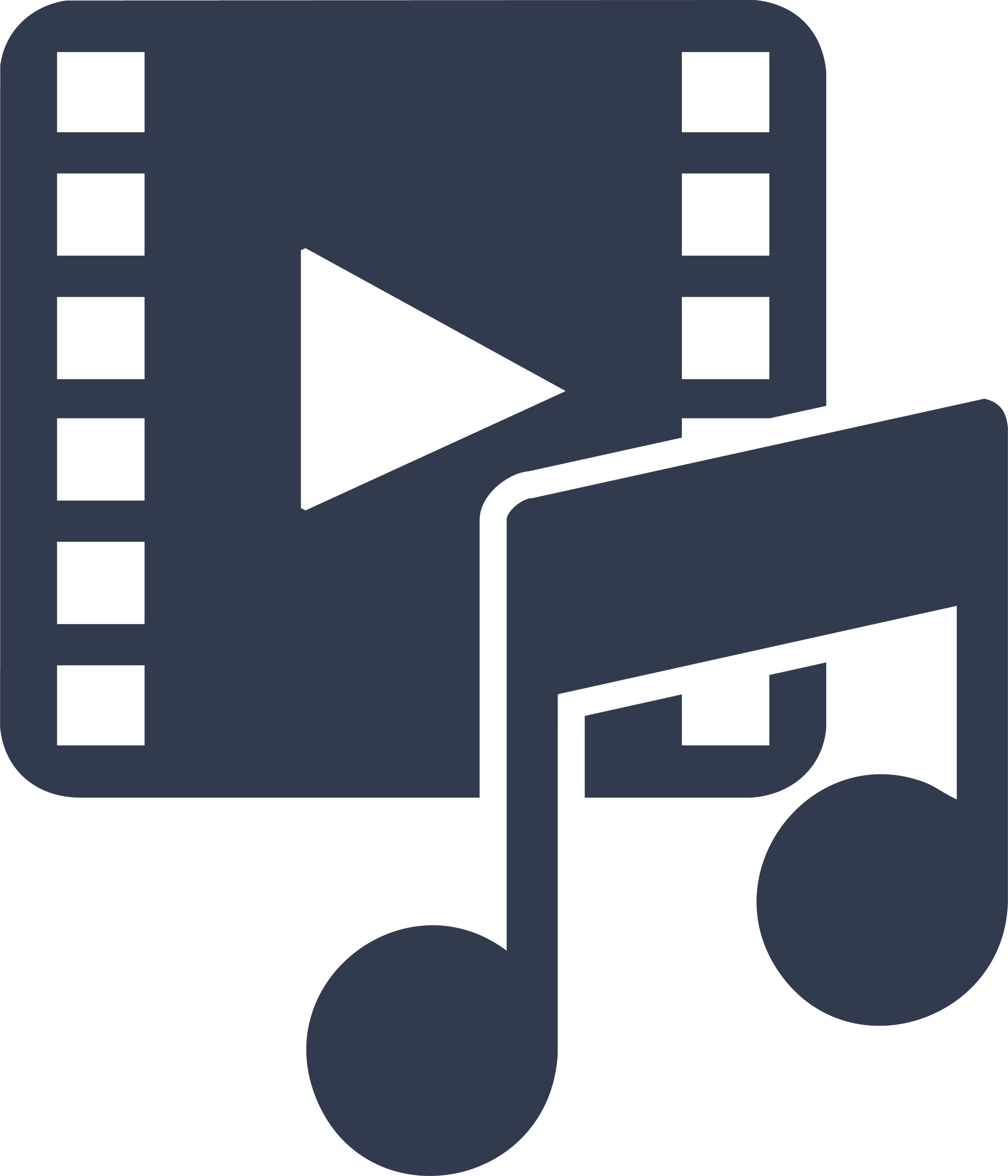 Icon of a film strip with a play button in the center, representing video or media content.