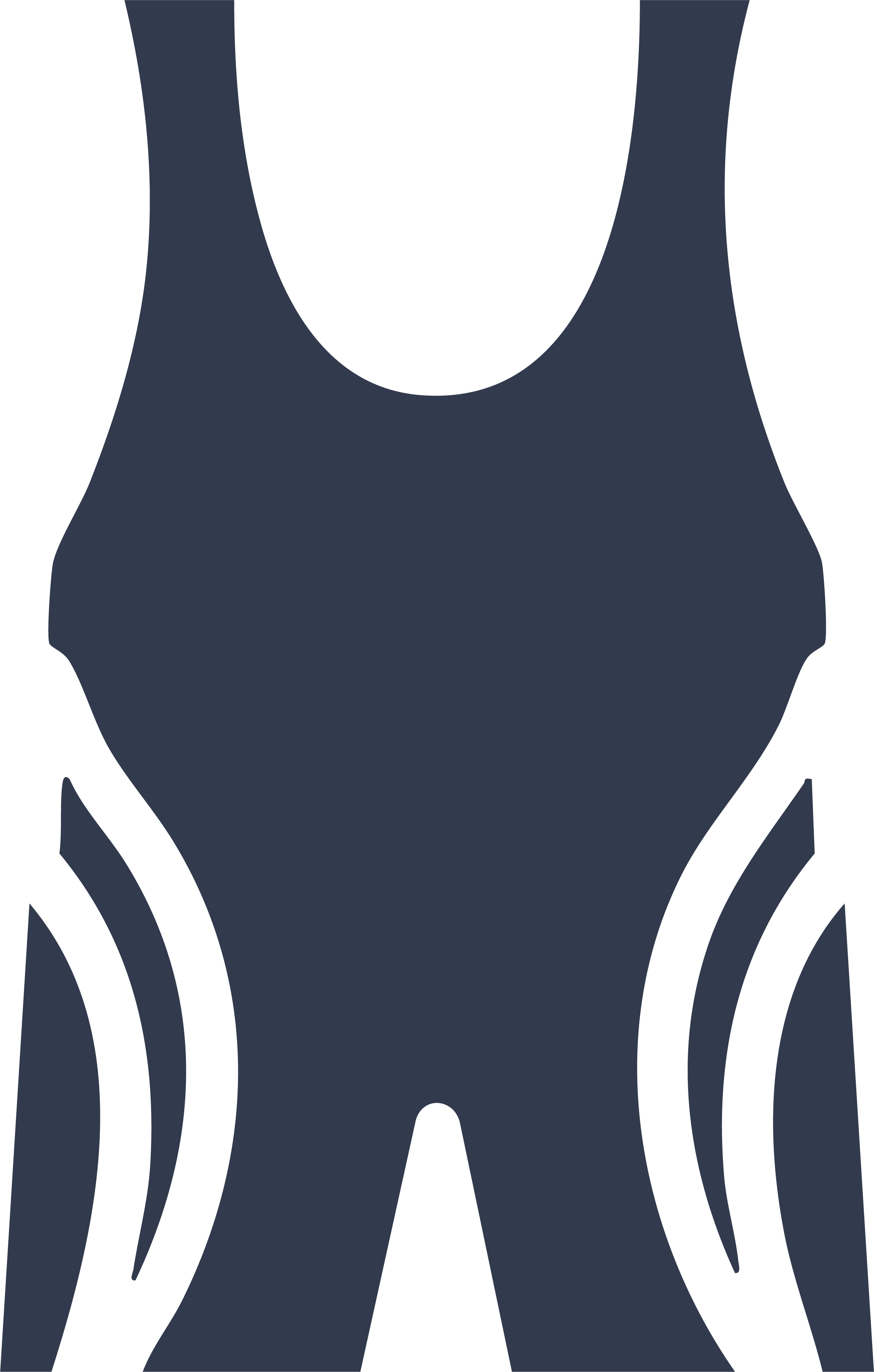 Minimalist illustration of a person's body silhouette in dark gray with black outlines, focusing on the torso, waist, and upper legs.