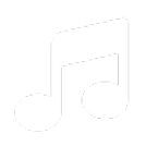 Music note icon on a black background