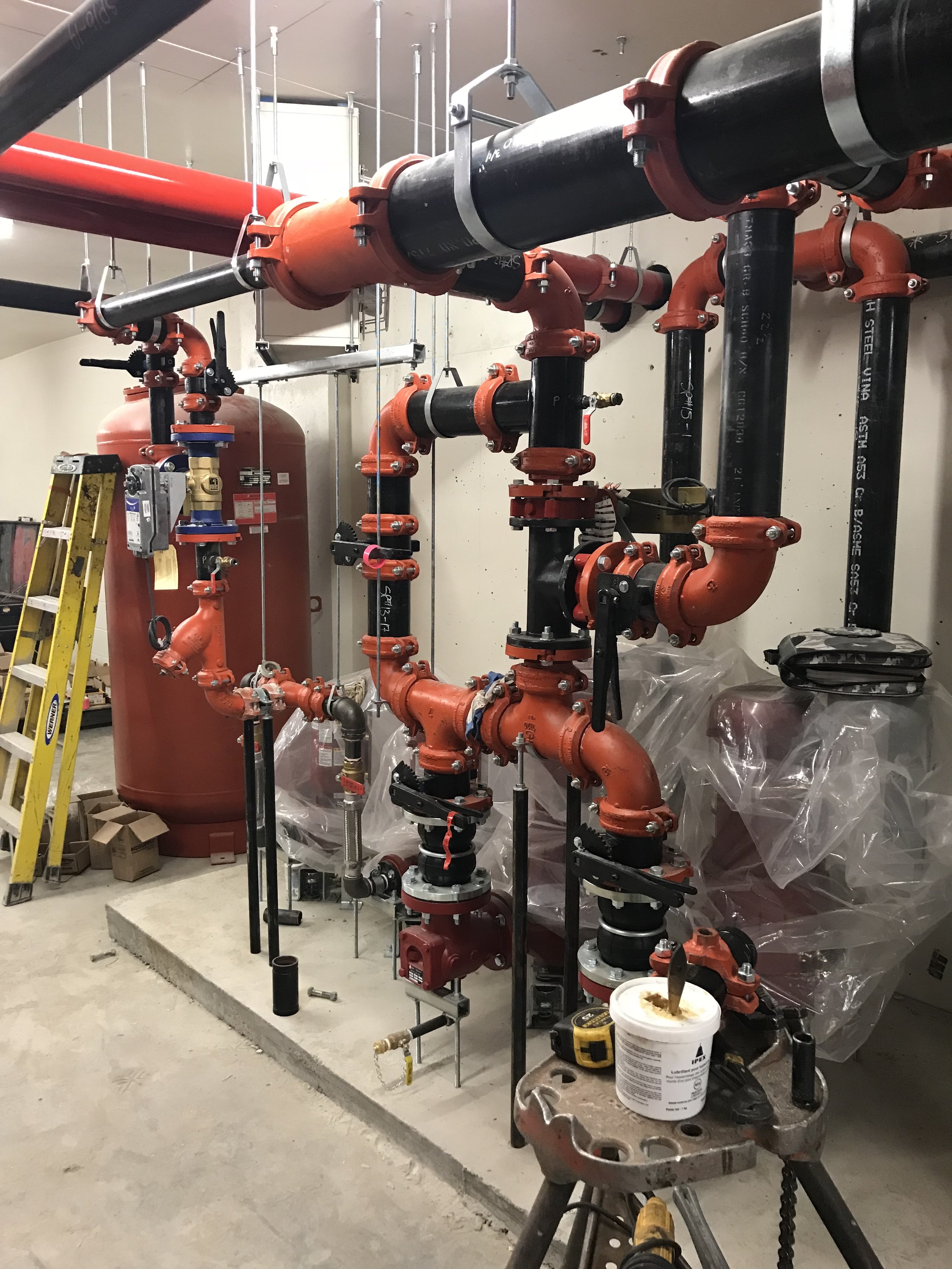 steel connection a residential boiler system in Vancouver