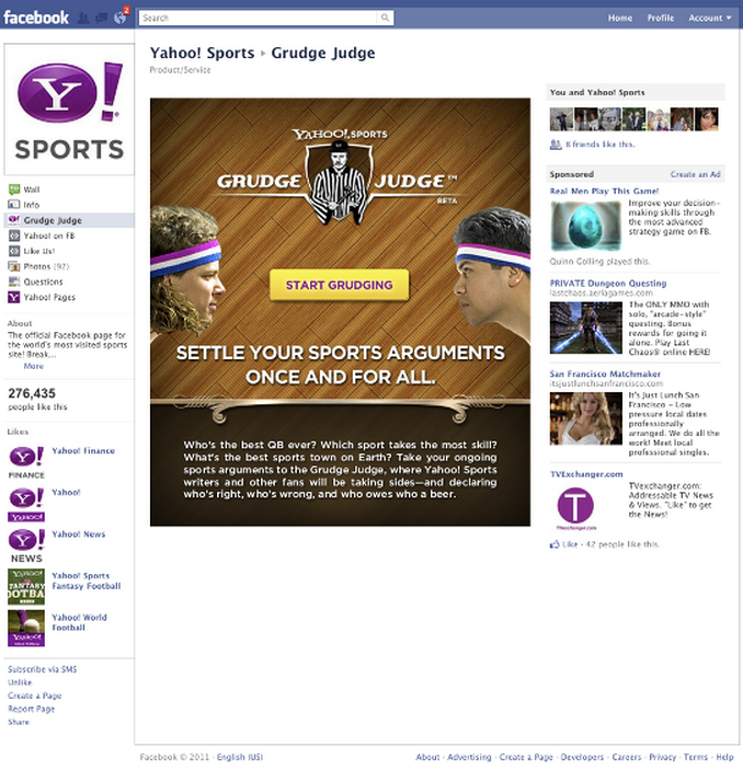 Facebook Landing Page