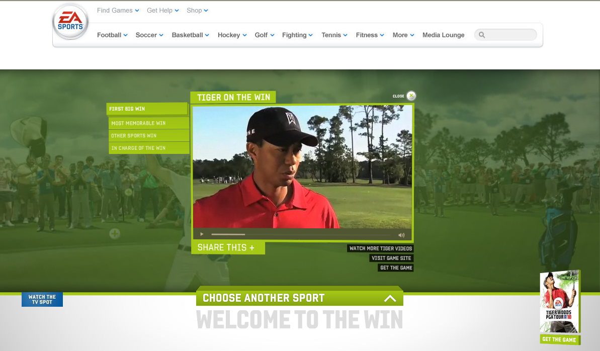 Tiger On The Win - Video Page