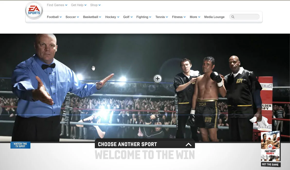 Fight Night Landing Page