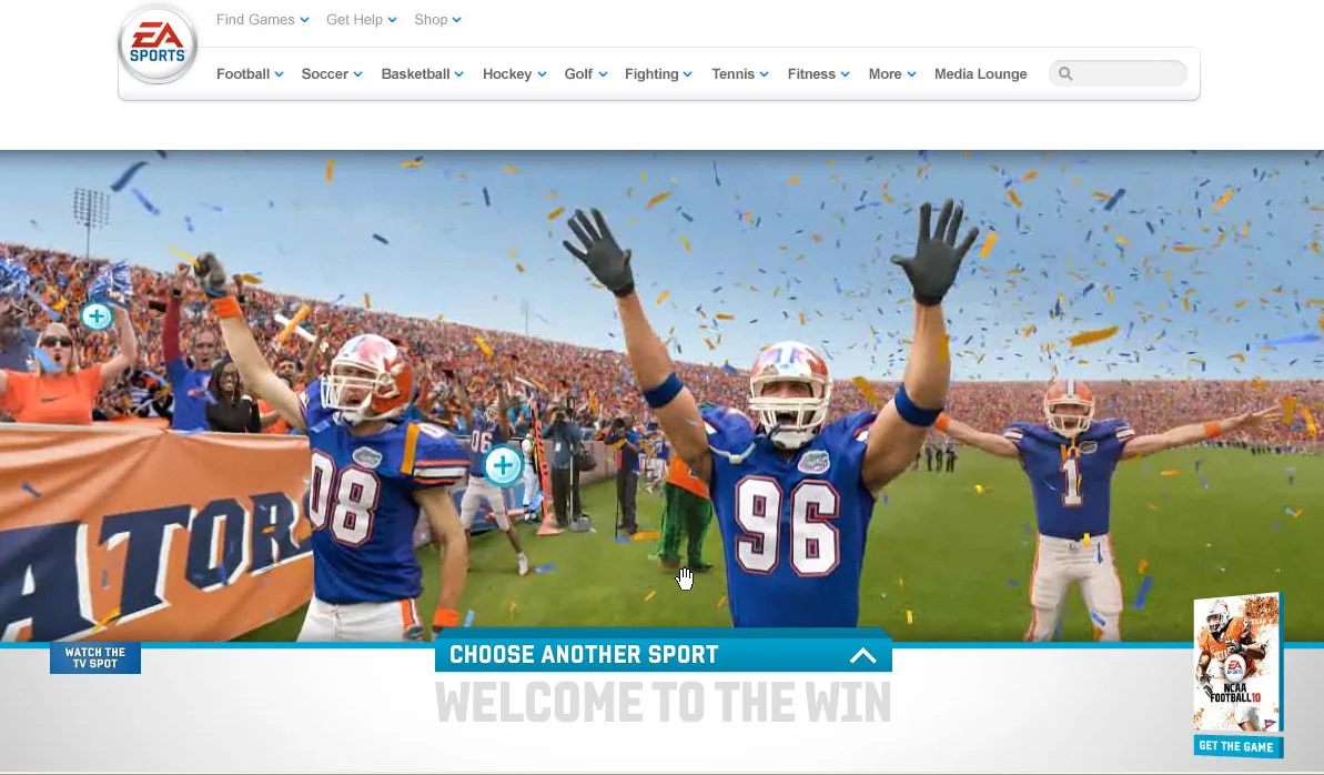 NCAA Football Landing Page
