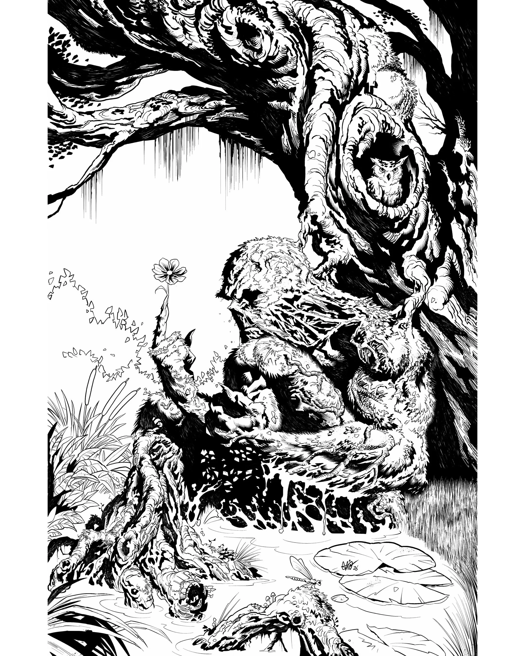 Swamp Thing B/W Print