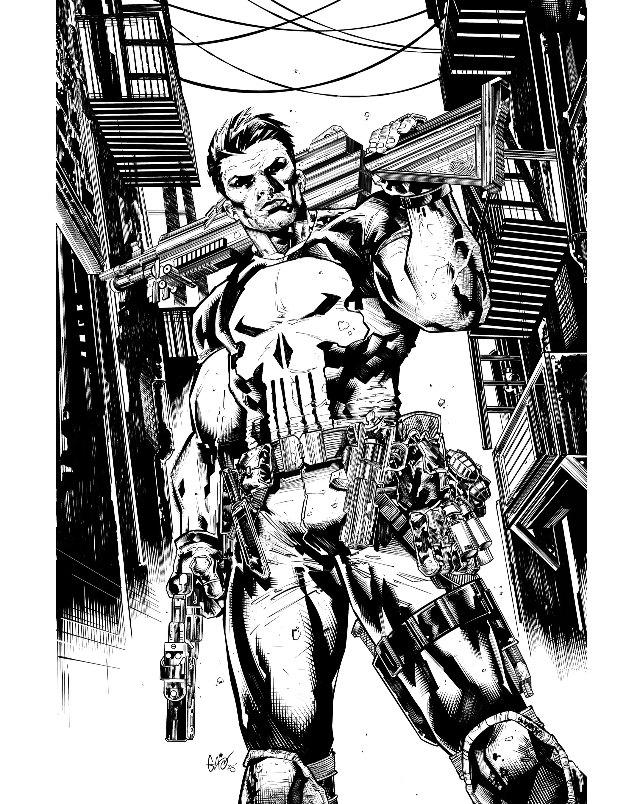Punisher B/W Print