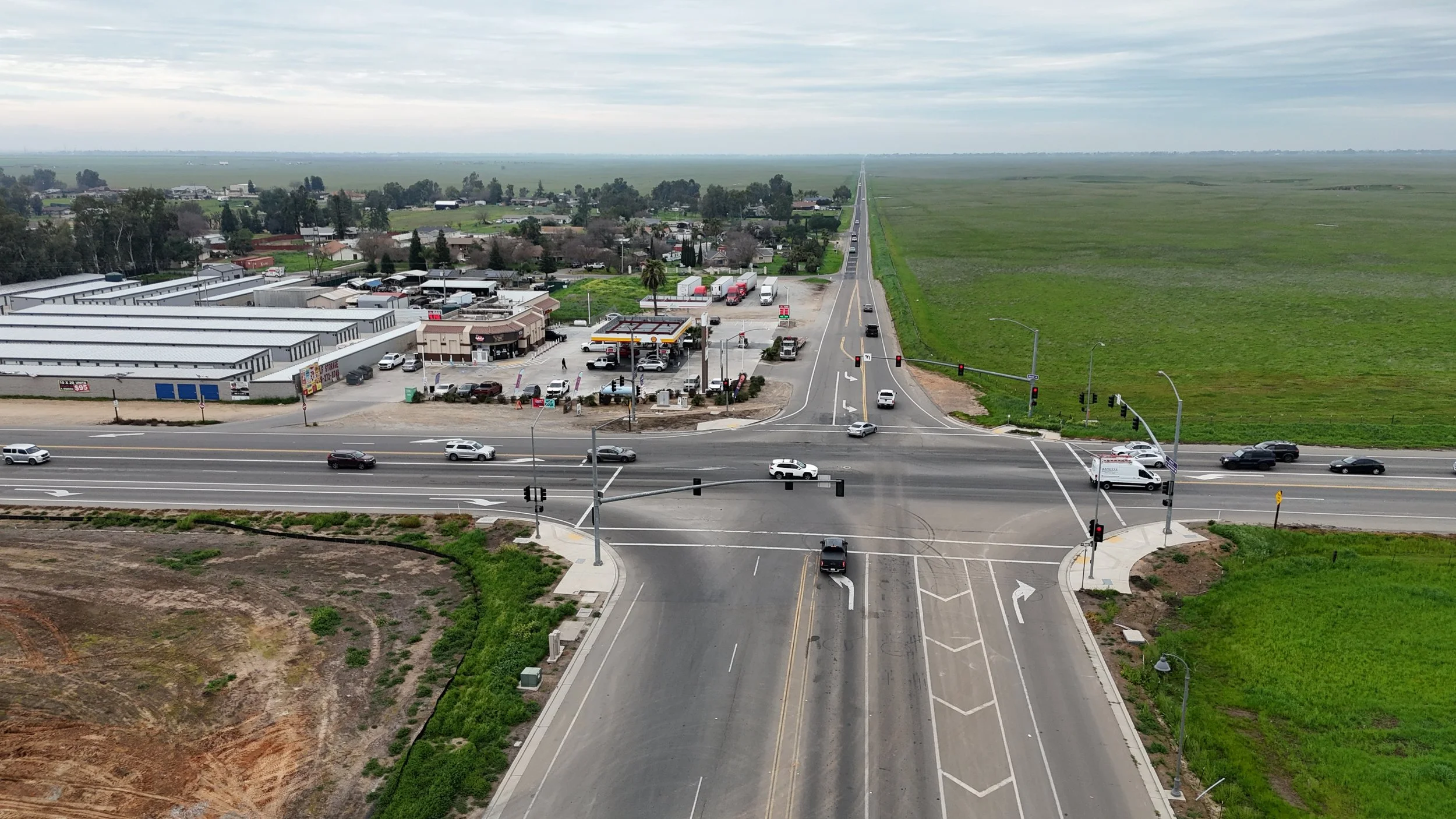 Pre-construction of State Route 41 showing an intersection