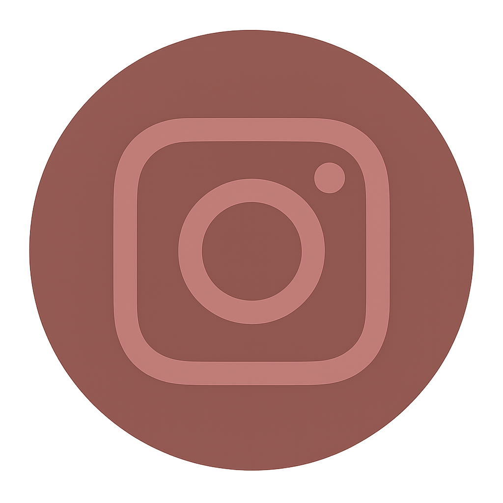 Instagram logo op een ronde, roze achtergrond.